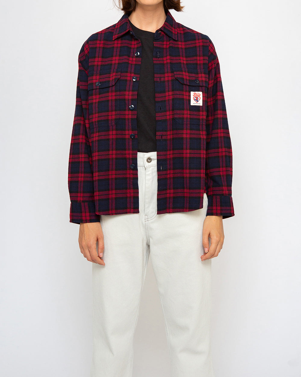 Flannel Check Shirt Woman - Red Check