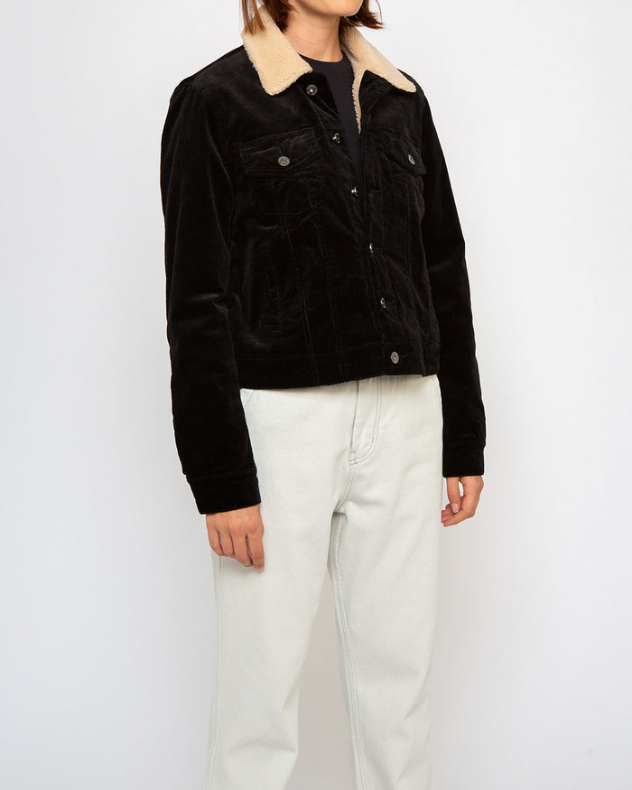Cord Trucker Woman - Black