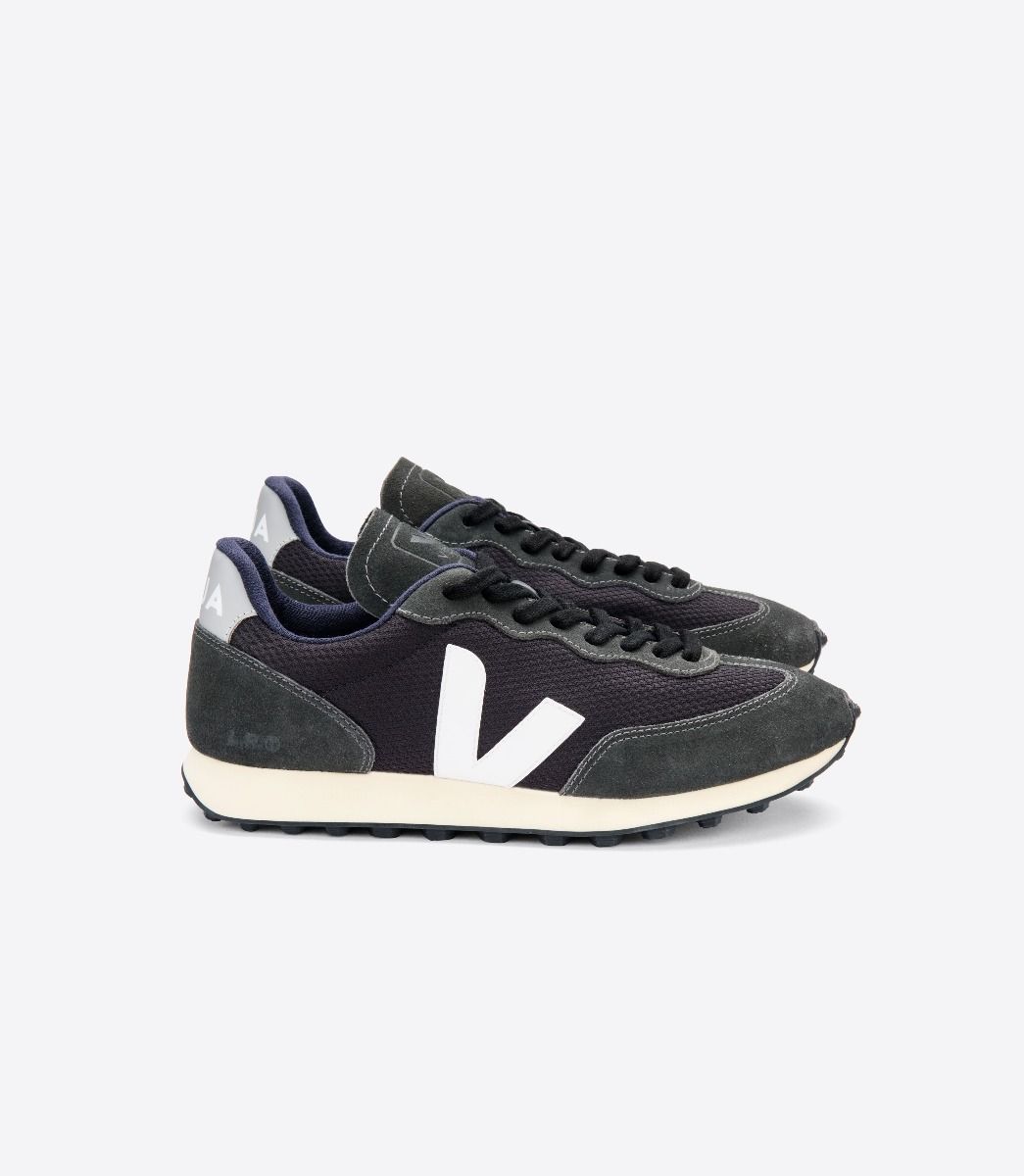 Zapatilla Veja Rio Branco Alveomesh Black White Oxford Grey