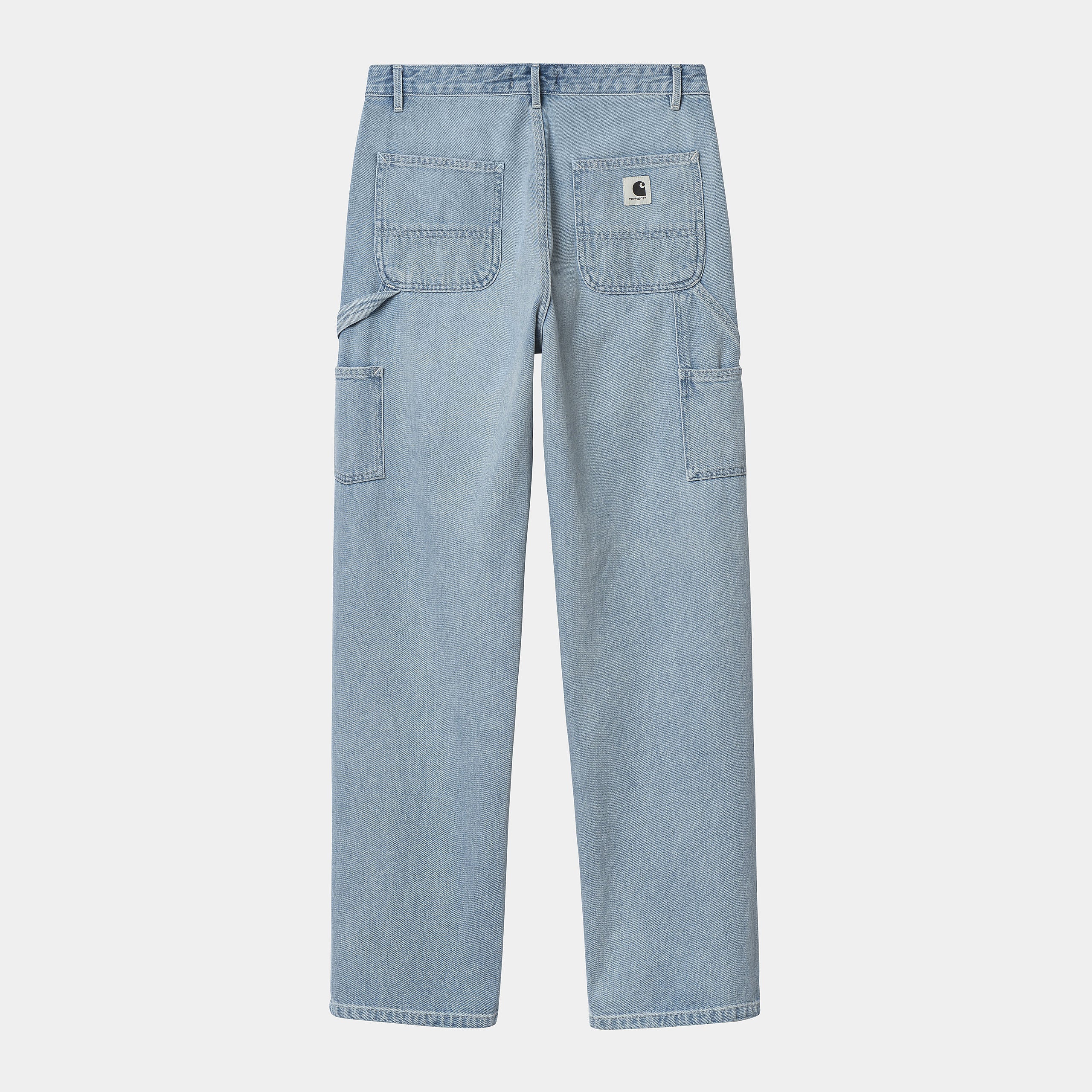 W' Pierce Pant Straight Blue Light Stone Washed