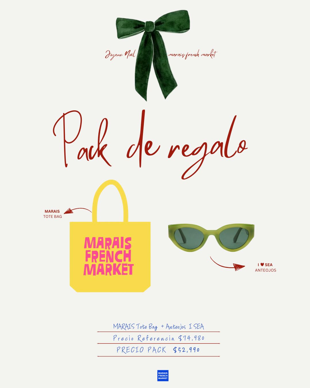 Anteojos de sol + Tote : $52.990