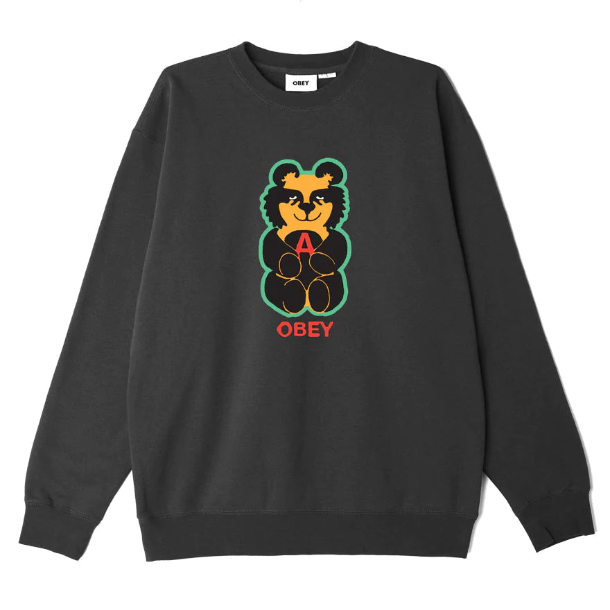 Obey Bear Icon Premium Black Crew