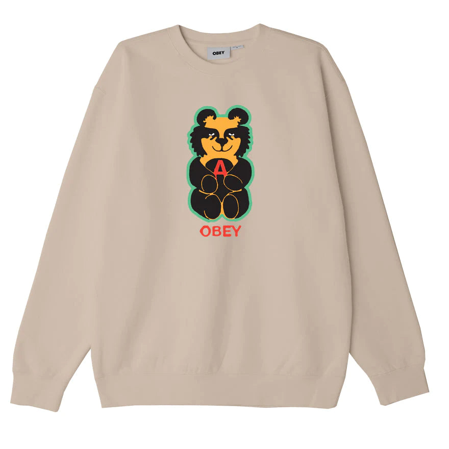 Obey Bear Icon Premium Oat Milk Crew