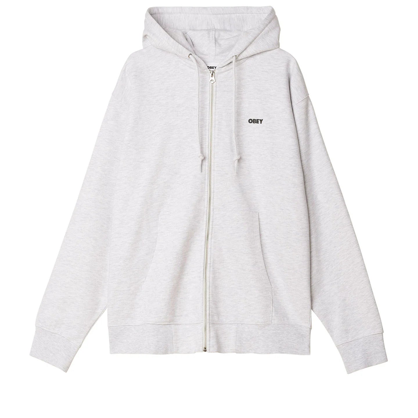 Obey Bold Heavyweight Zip Hood Ash Grey