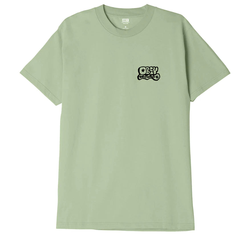 Obey Records Classic T-Shirt Cucumber