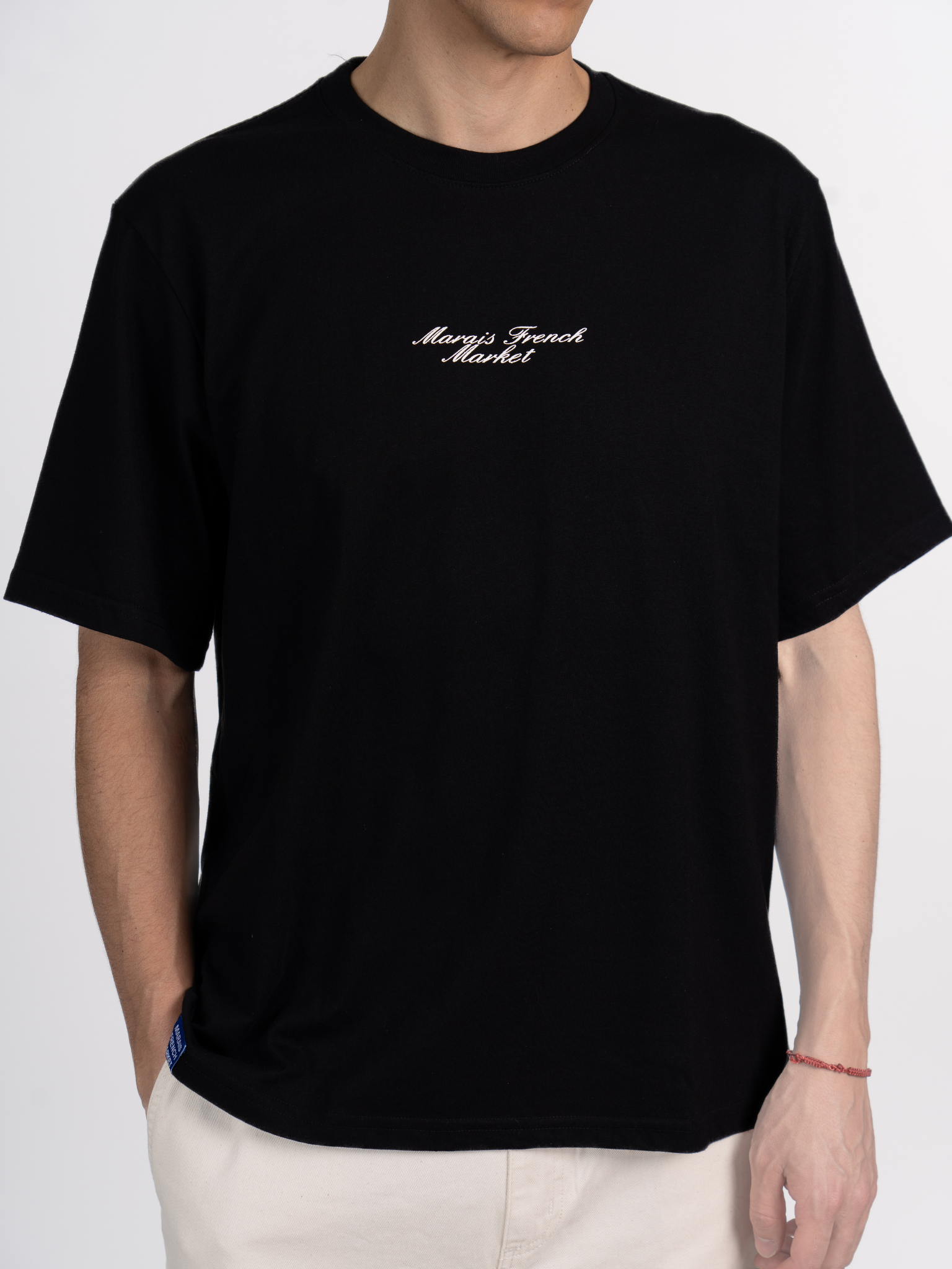 Marais French Market Sign T-Shirt Black