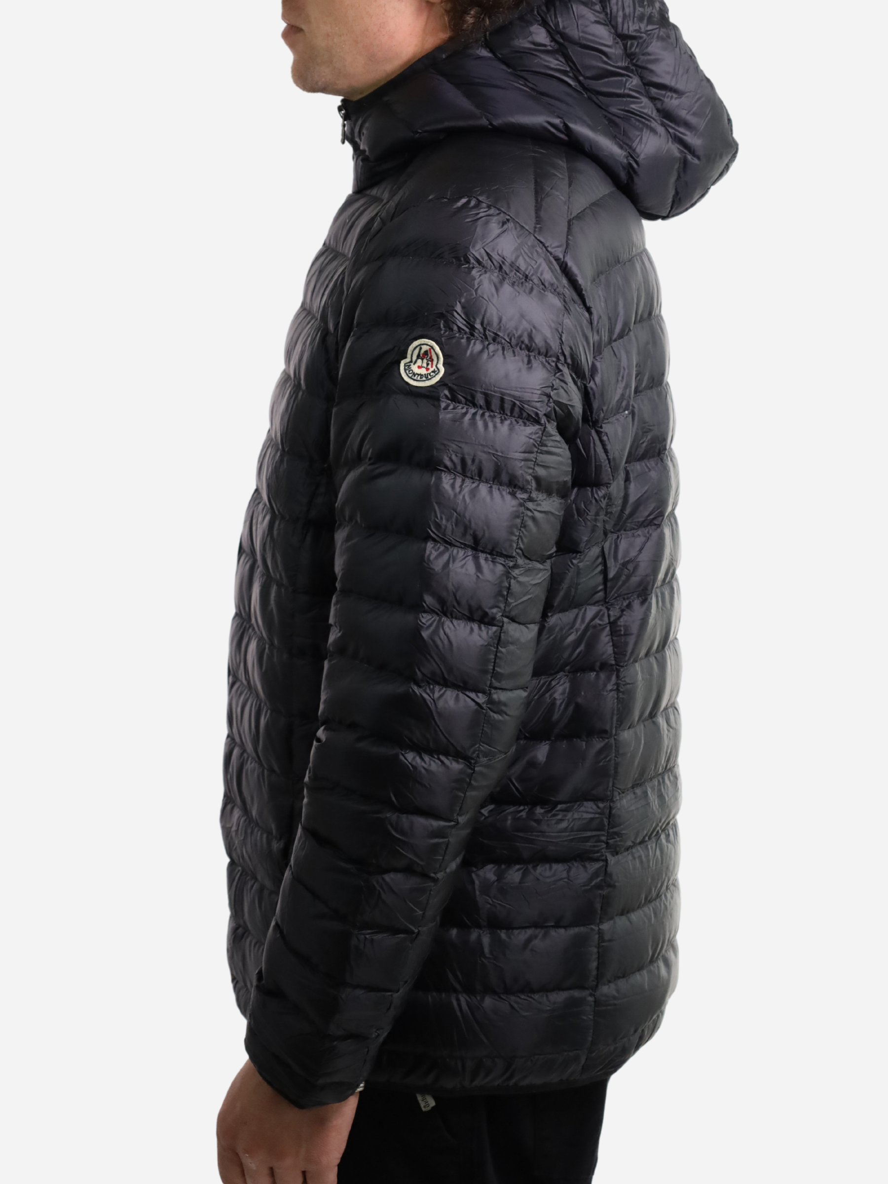 Men Parka Long Sleeve With Hood With Bag - Black