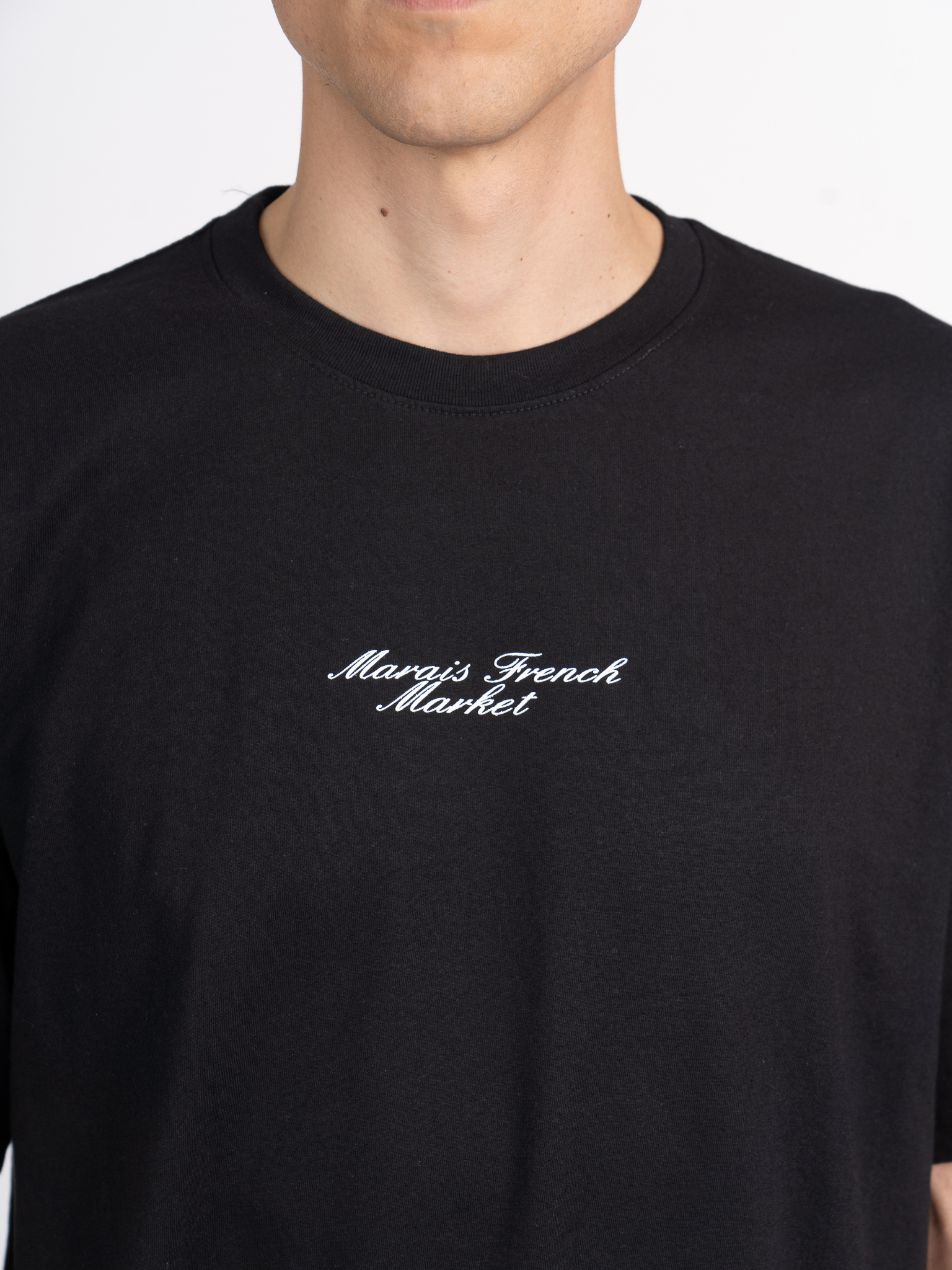 Marais French Market Sign T-Shirt Black