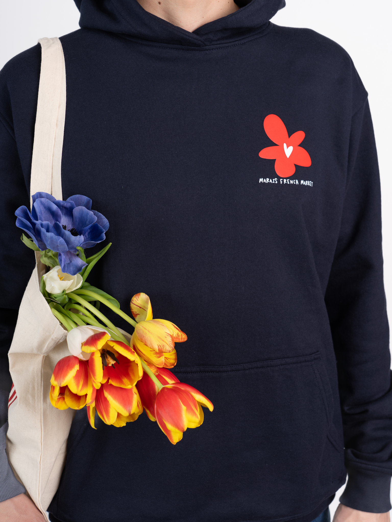 Marais Flower Hoodie - Blue