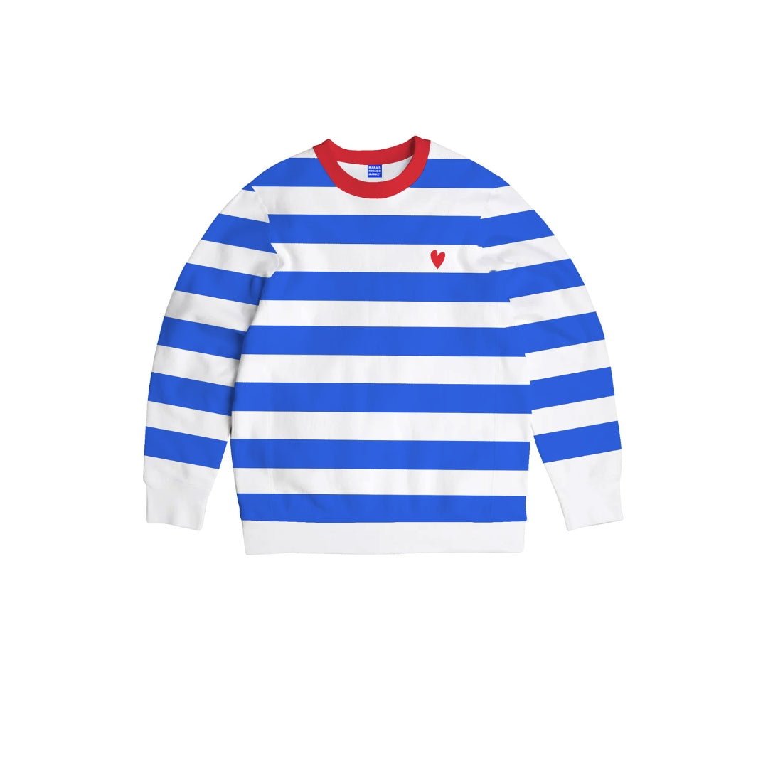 Marais Kids Crewneck Blue Lines