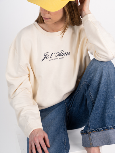 Marais Crewneck Je t´Aime Crema Mujer