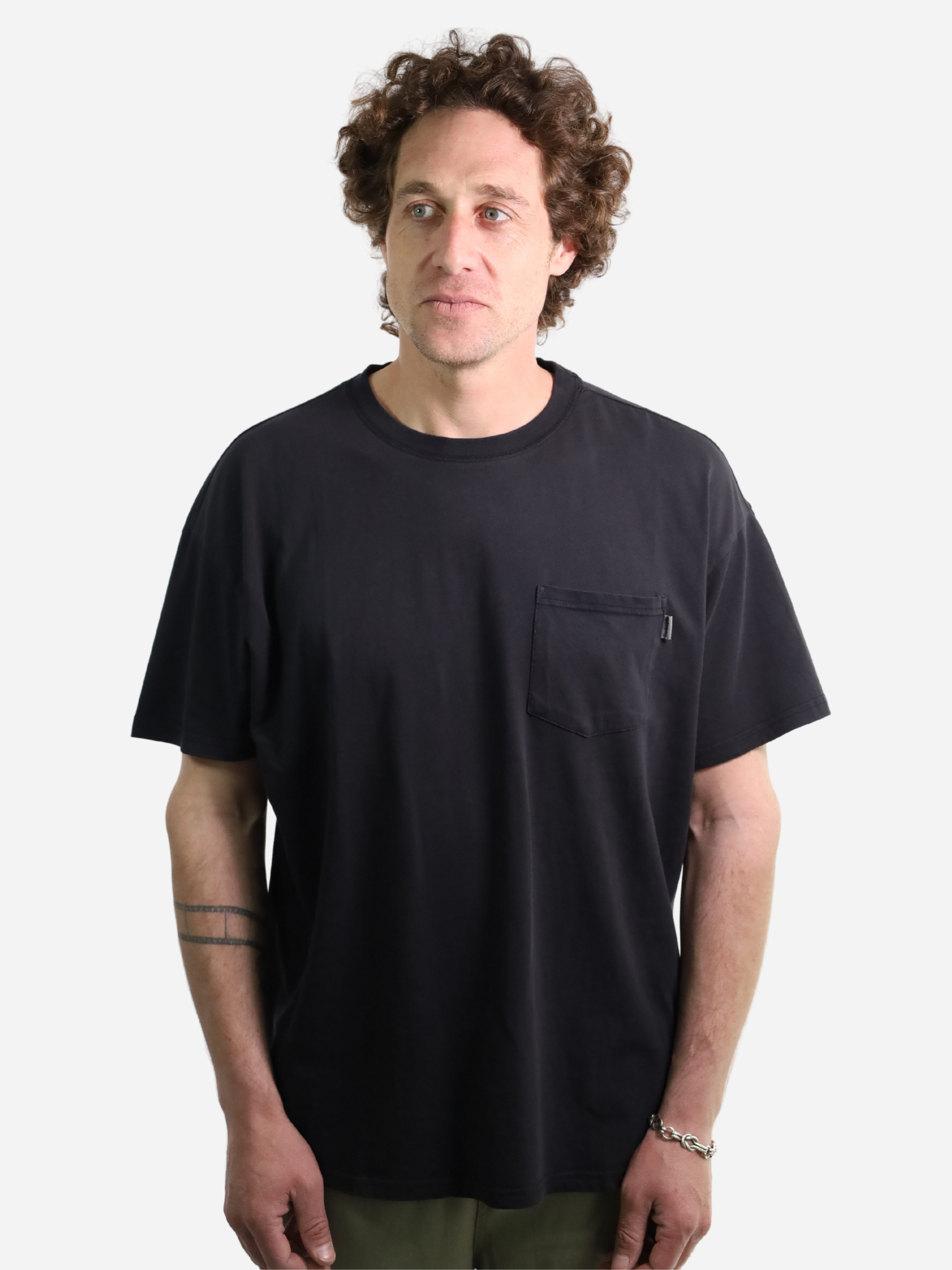 Men Tshirt Pocket Black
