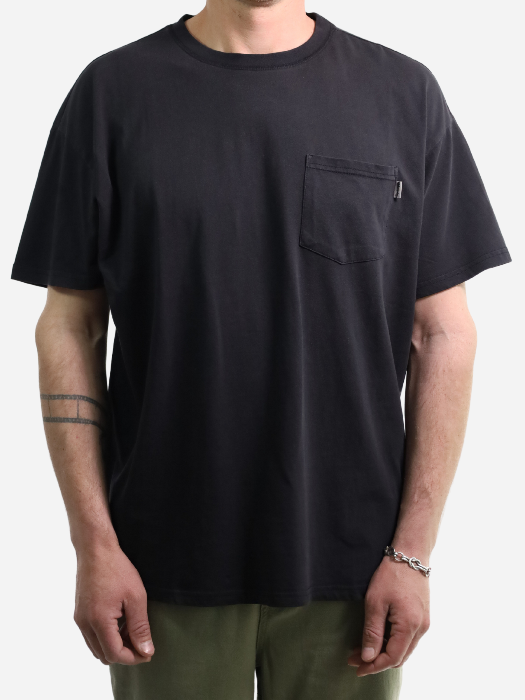 Men Tshirt Pocket Black