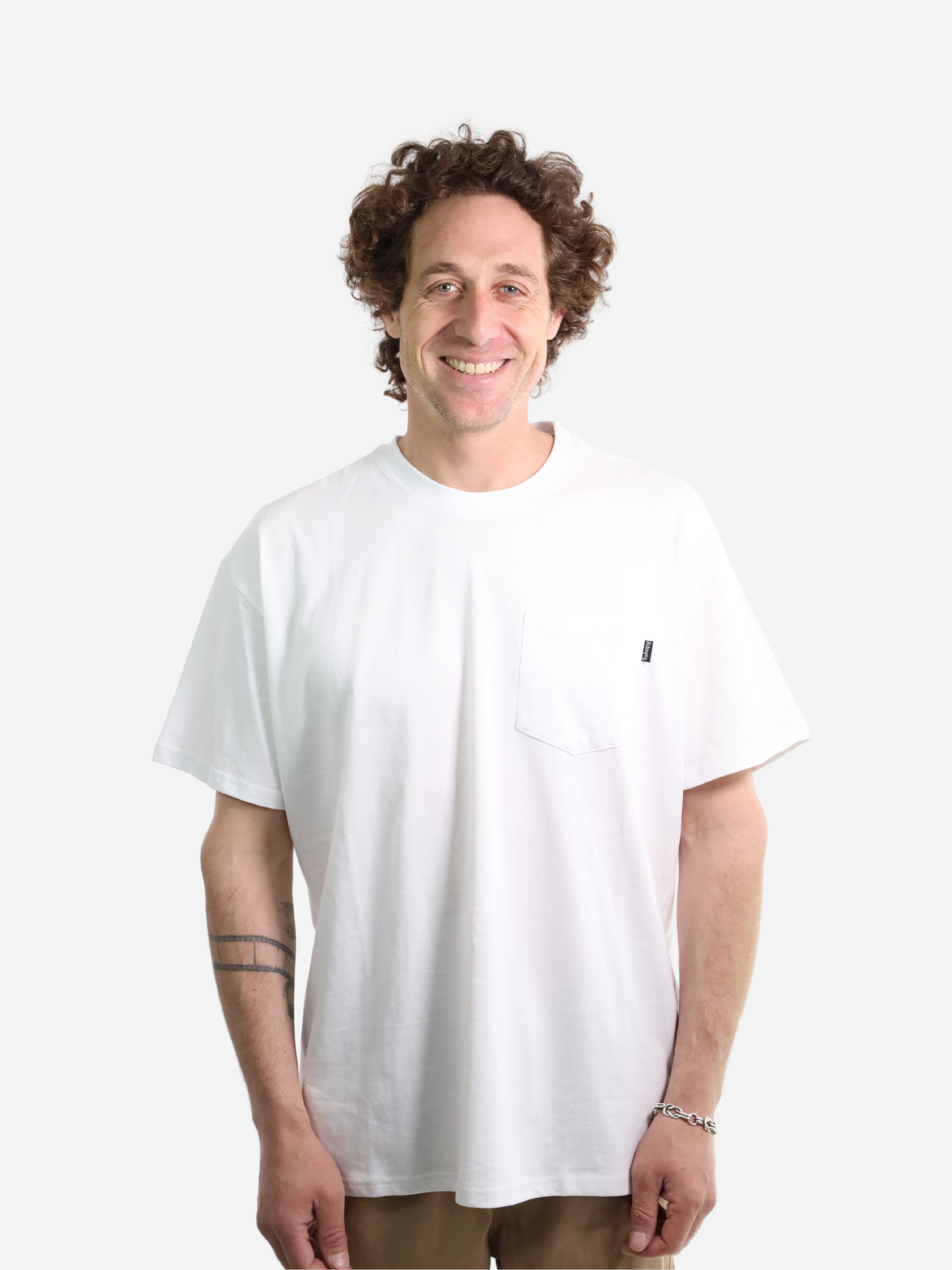 Men Tshirt Pocket White