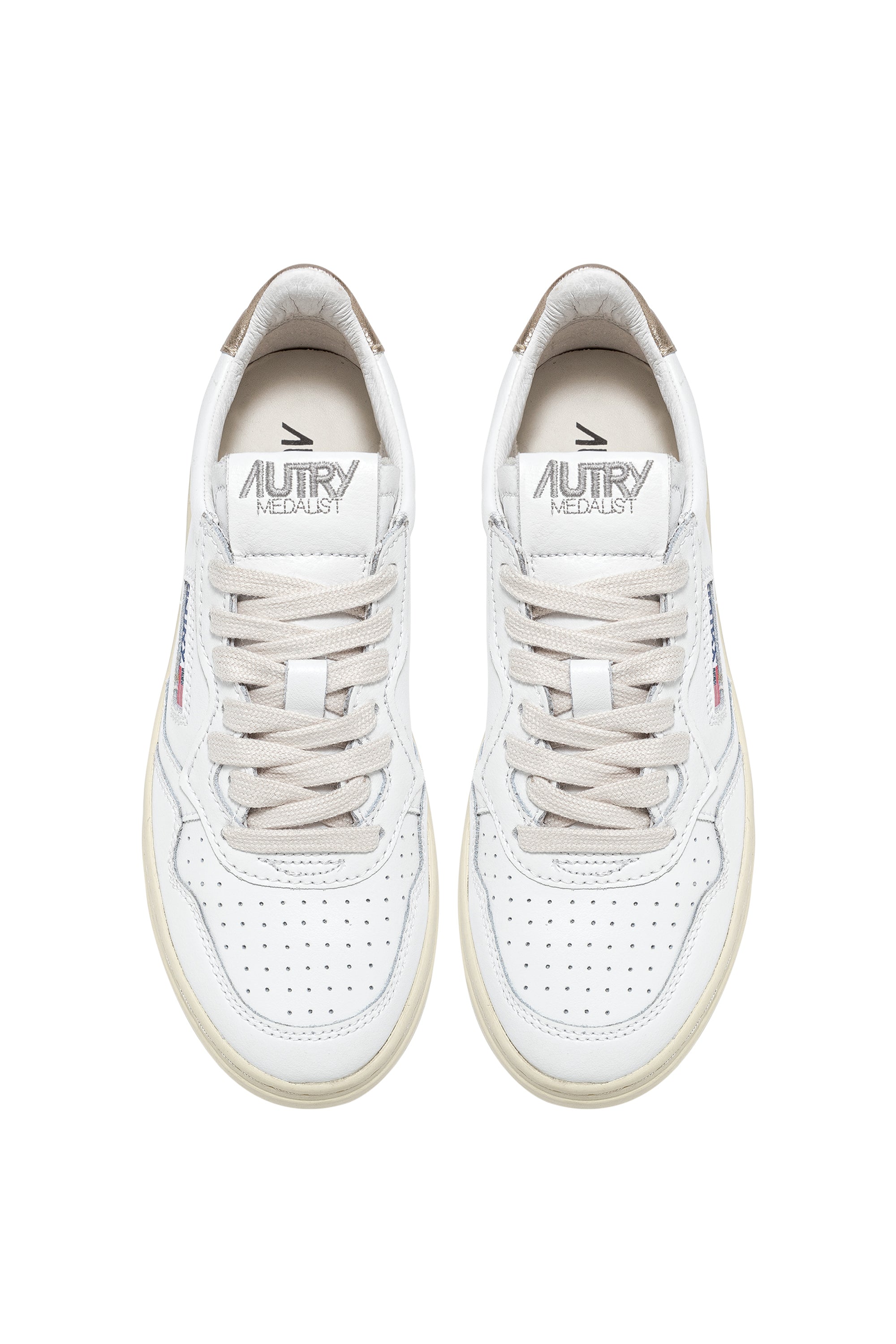 Medalist Low Wom Leat/Leat - Wht/Gold 06