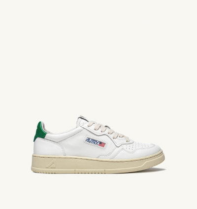 Zapatilla Autry Medalist Low Wom Leat/Leat - Wht/Green 23