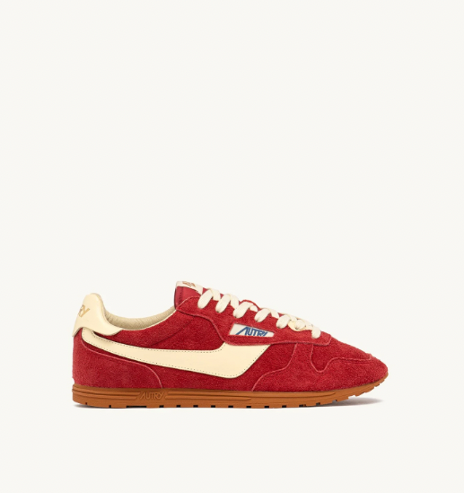 Zapatilla Autry Windspin Low Wom Suede/Leat - Red/Rut