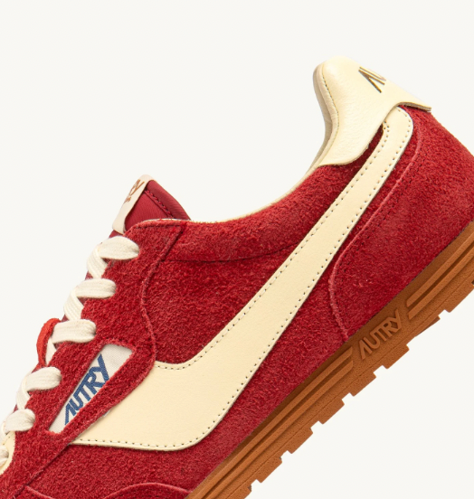 Zapatilla Autry Windspin Low Wom Suede/Leat - Red/Rut