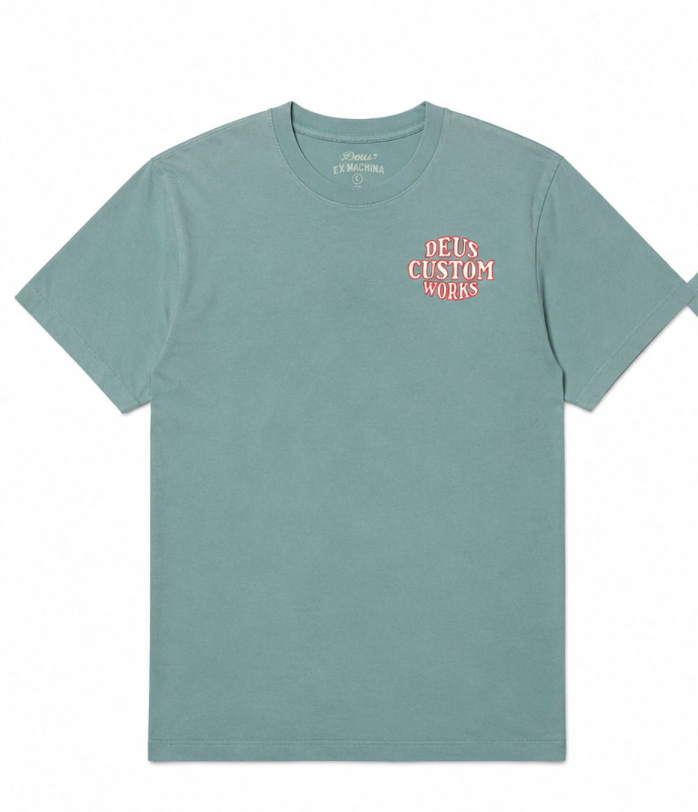 Deus Logo T-Shirt - Granite Green