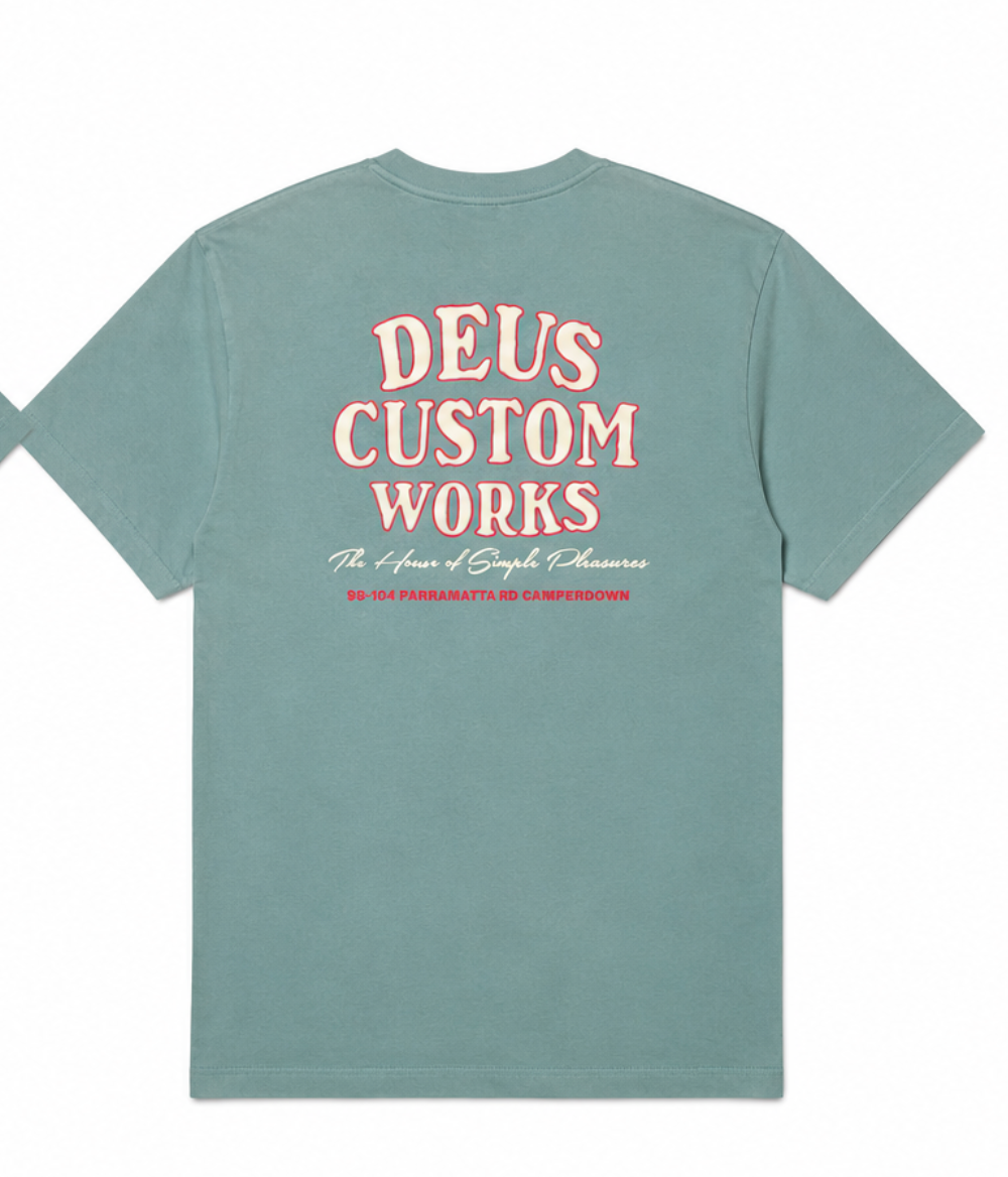 Deus Logo T-Shirt - Granite Green