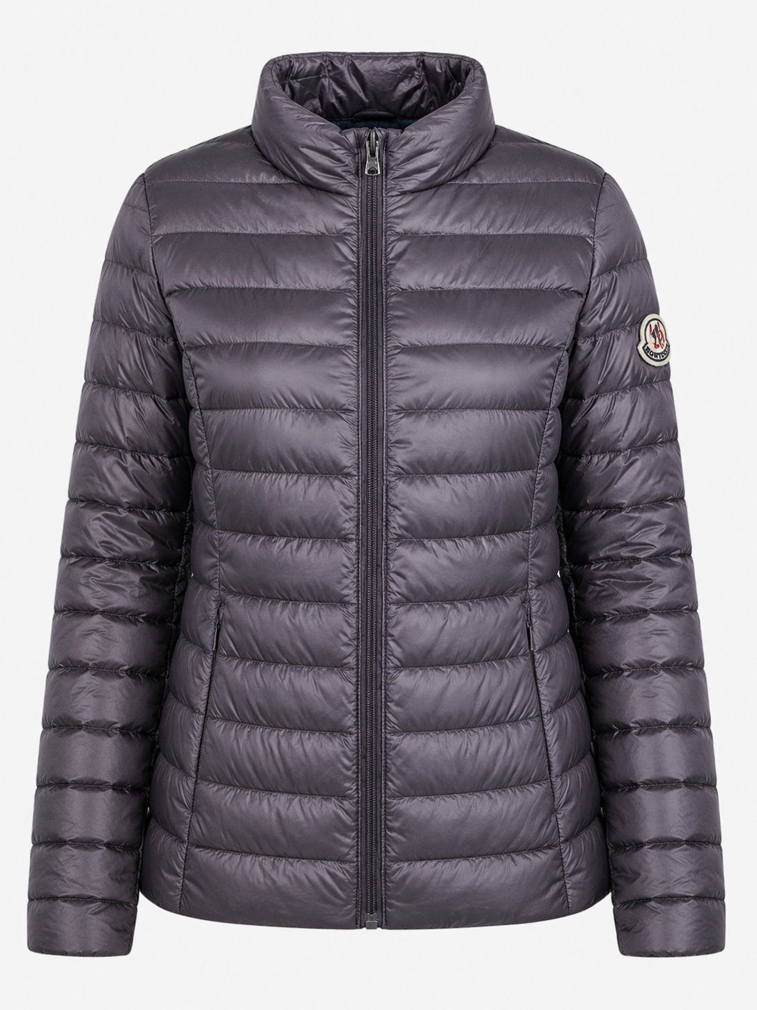 Women Parka Long Sleeve (No Hood) With Bag - Grey