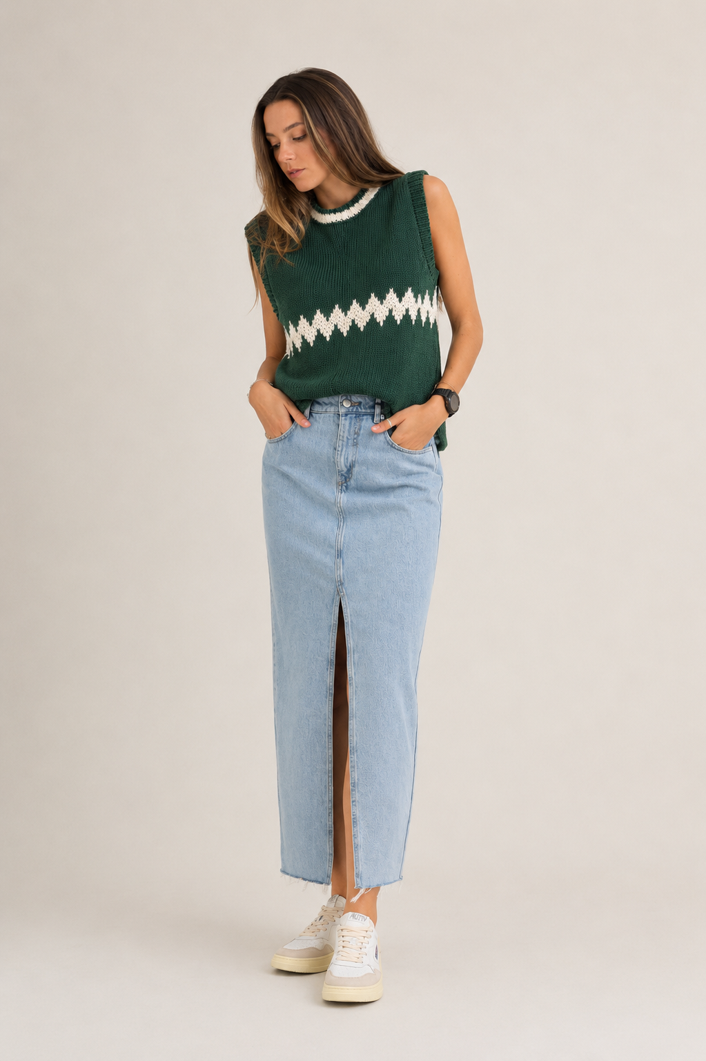 Scotch & Soda Denim Maxi Skirt Light Vintage
