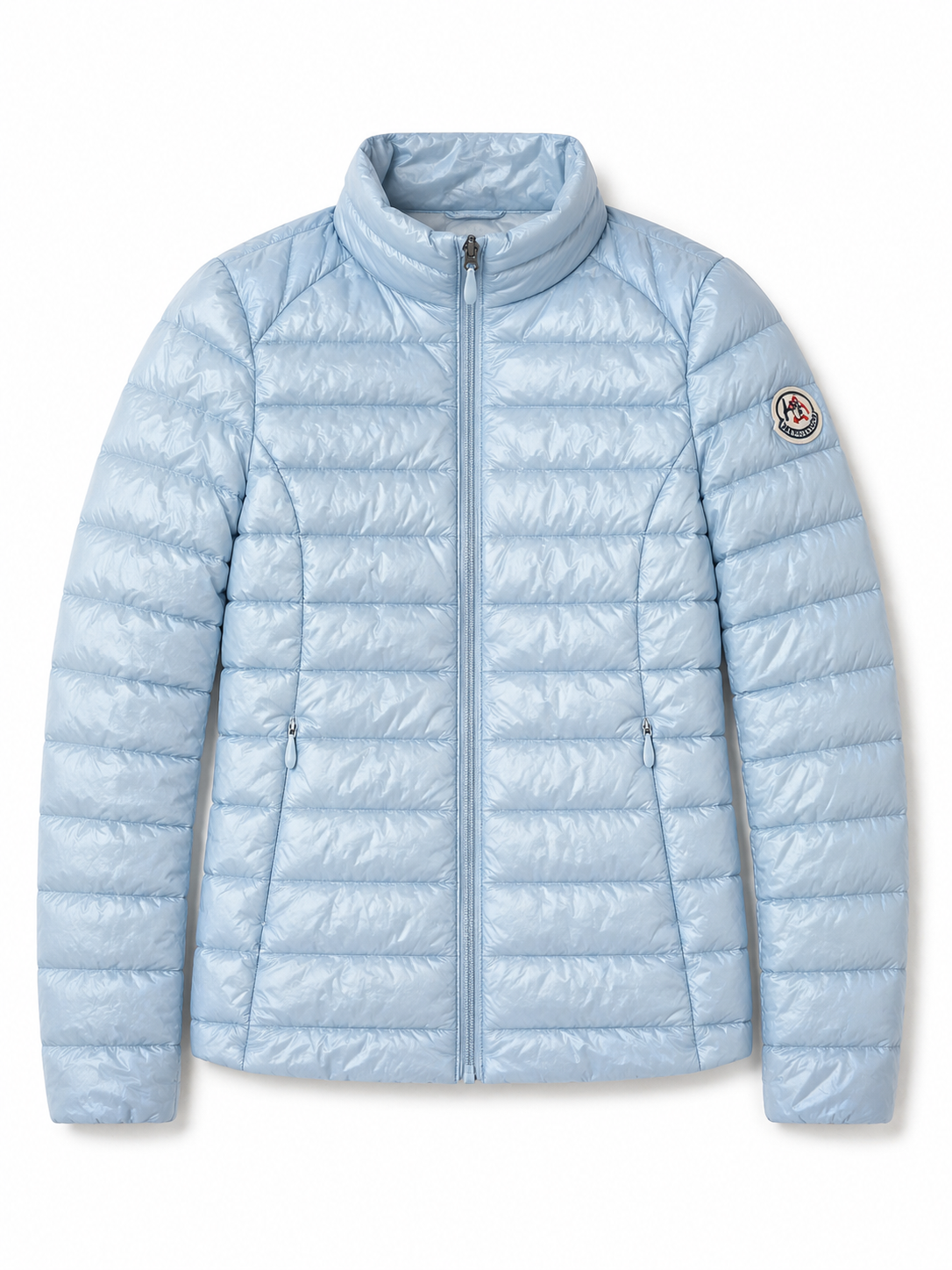 Women Parka Long Sleeve (No Hood) With Bag - Light Blue
