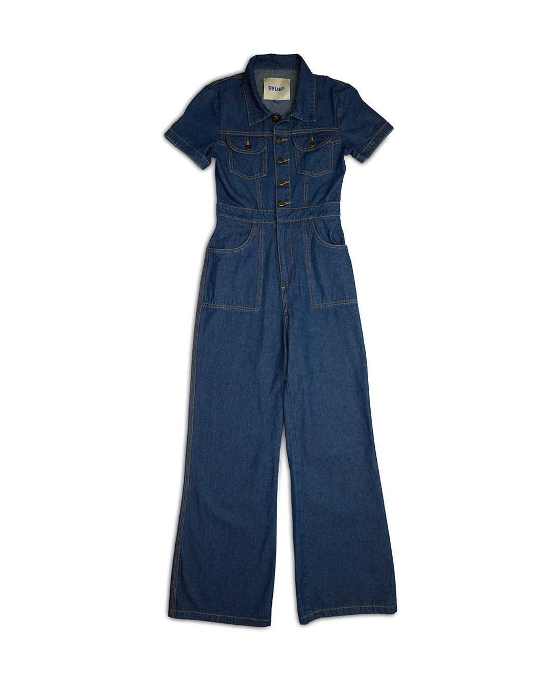 Enterito Jeans Mujer Deus Ex Machina Beatnik Overall Azul Vintage