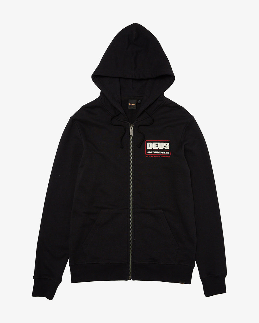 Victor Zip Hoodie Black