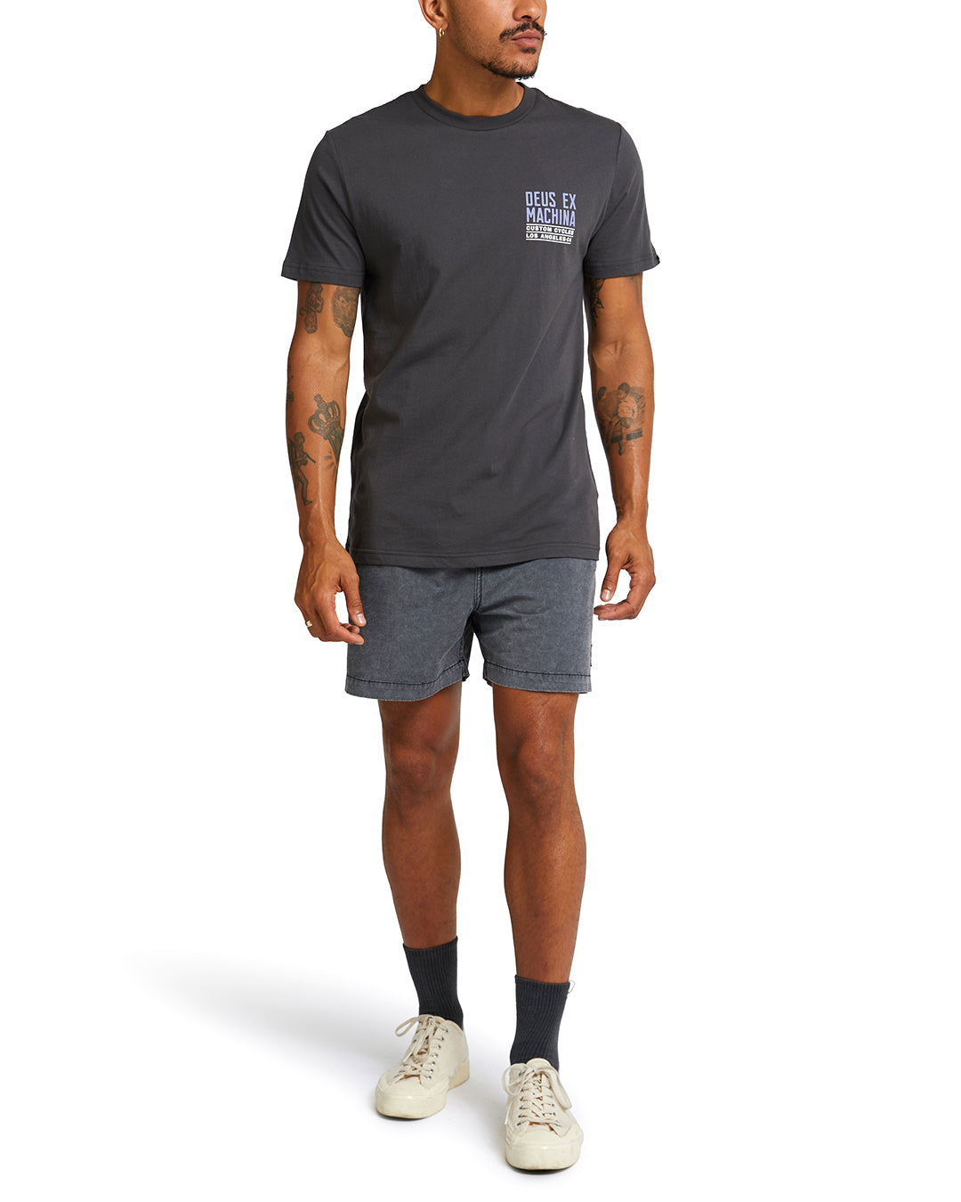 Polera Deus Ex Machina Beam Tee Graphic Negro Anthracite