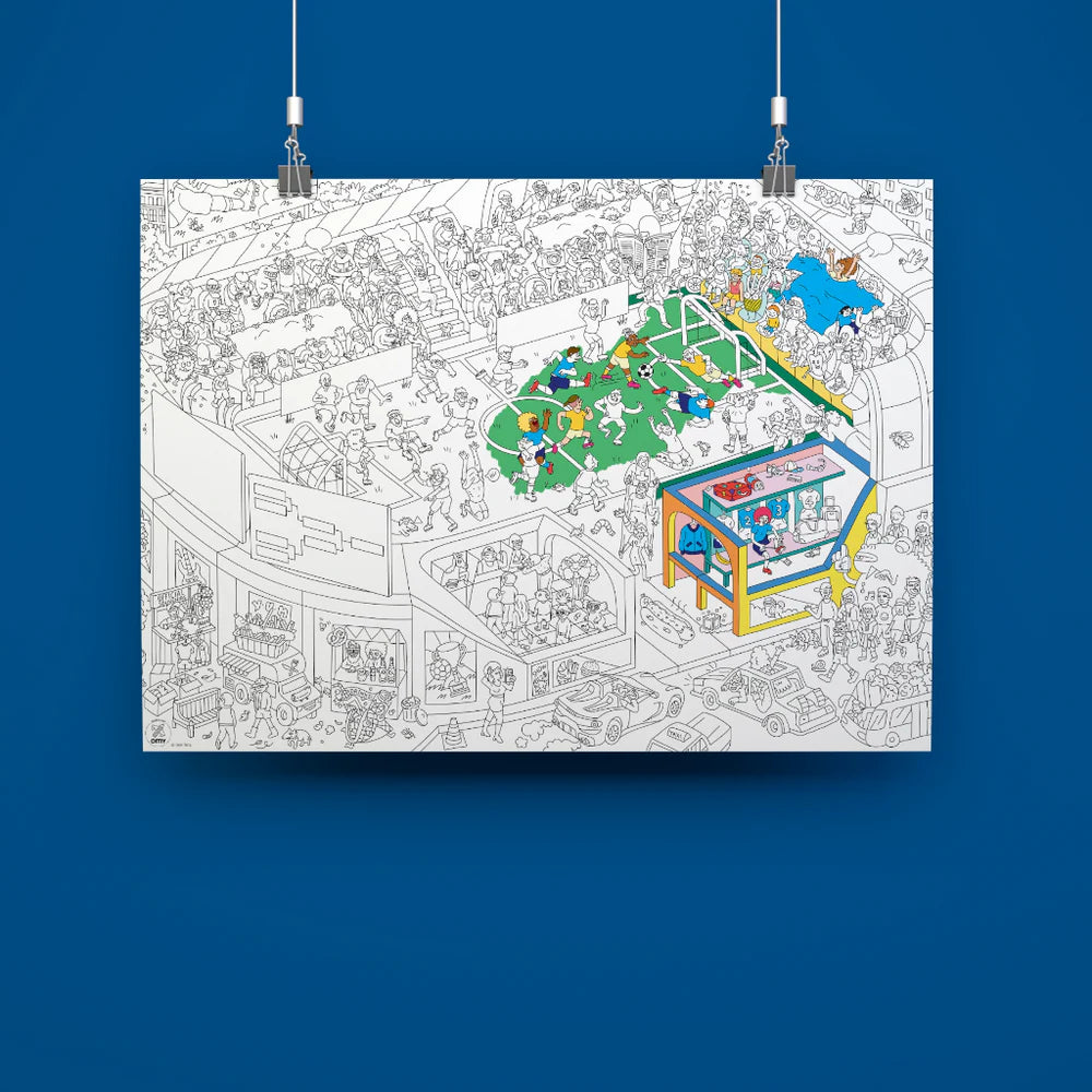 Soccer Giant Coloring Poster