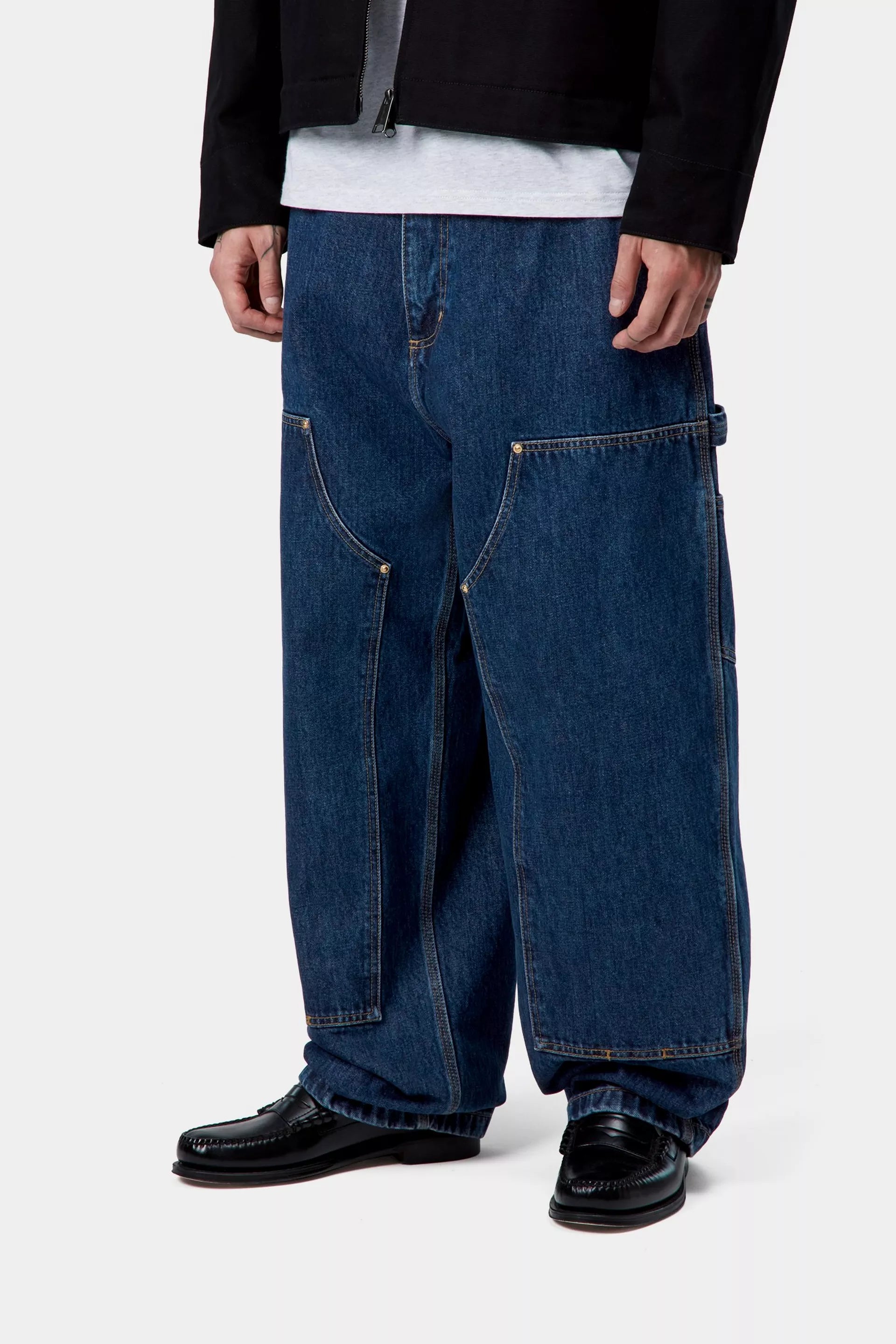 Nash Double Knee Pant Blue Stone washed
