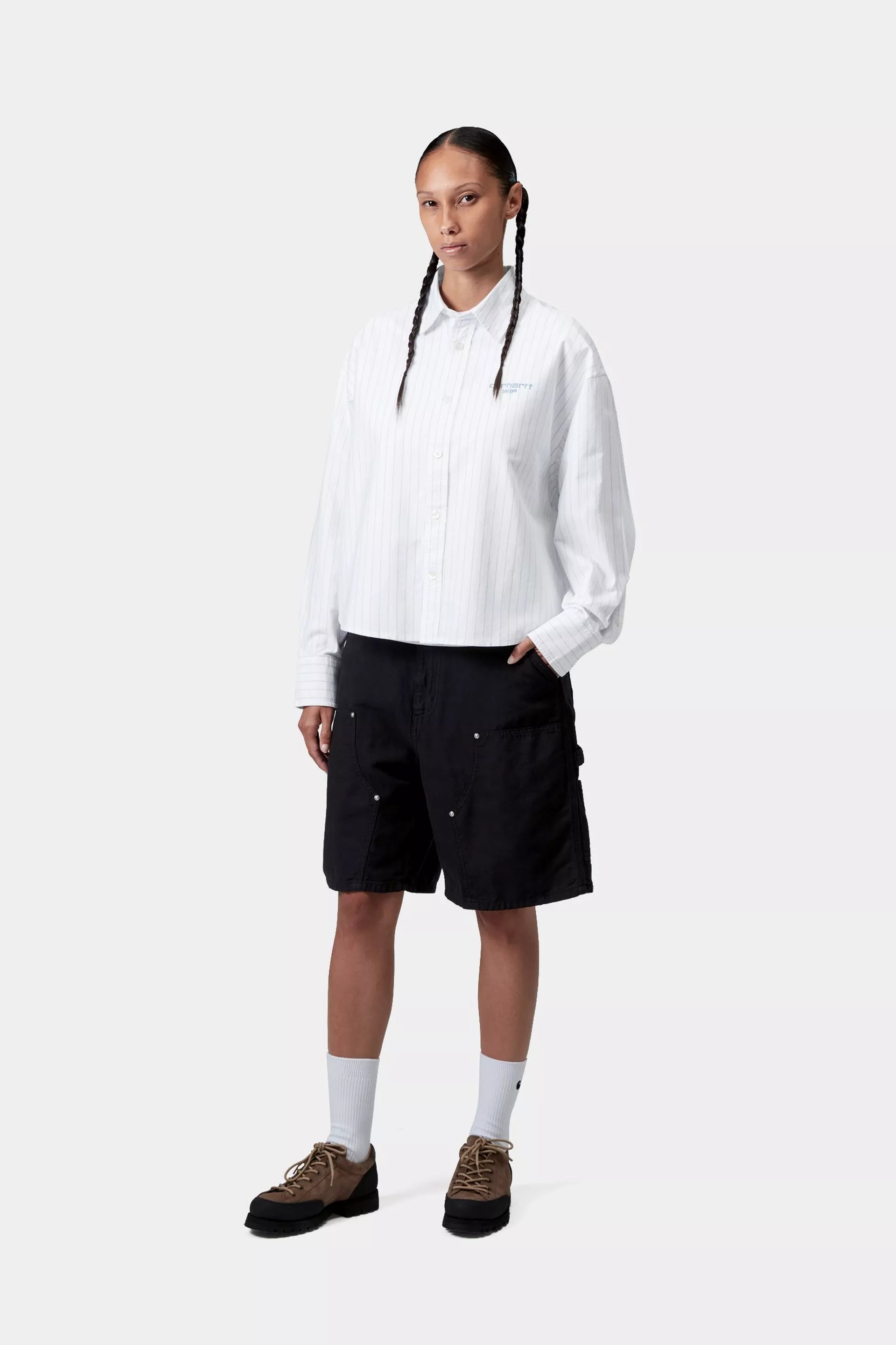 W' L/S Cassel Shirt Cassel Stripe, White / Bleach