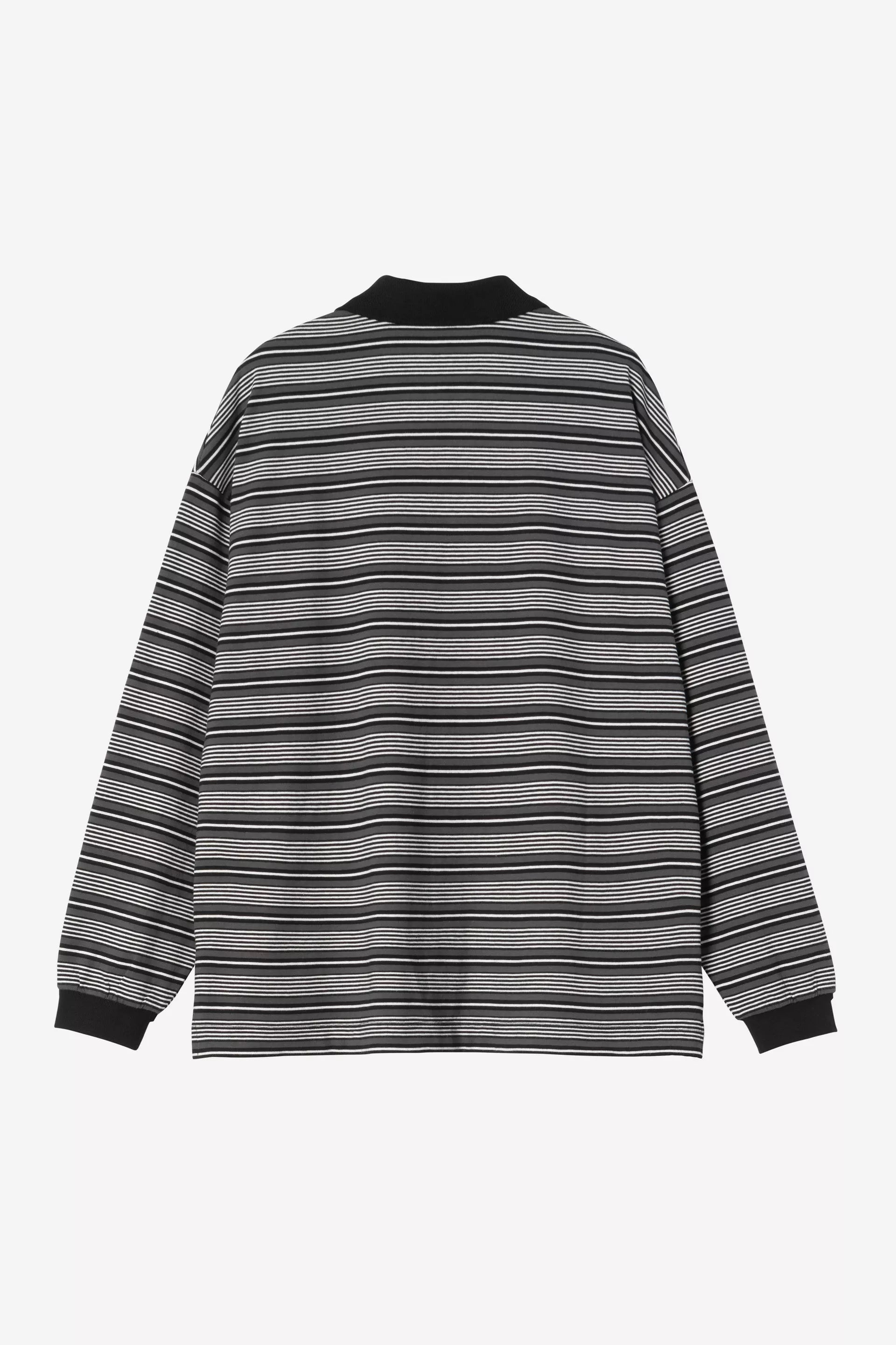 W' L/S Largo Polo T-Shirt Largo Stripe, Deep Lagoon