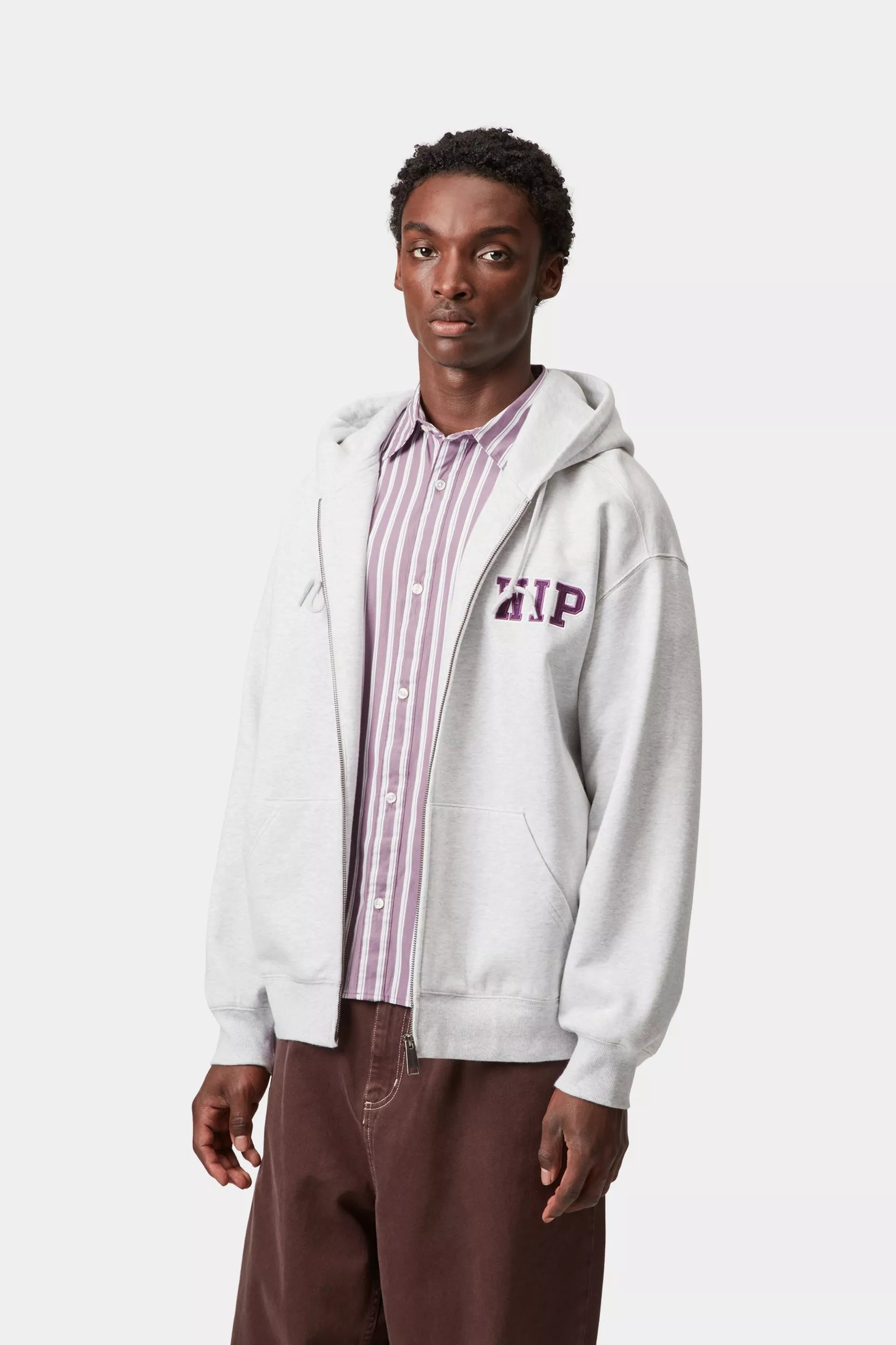 Hooded Mini Wip Sweat Jacket Ash Heather