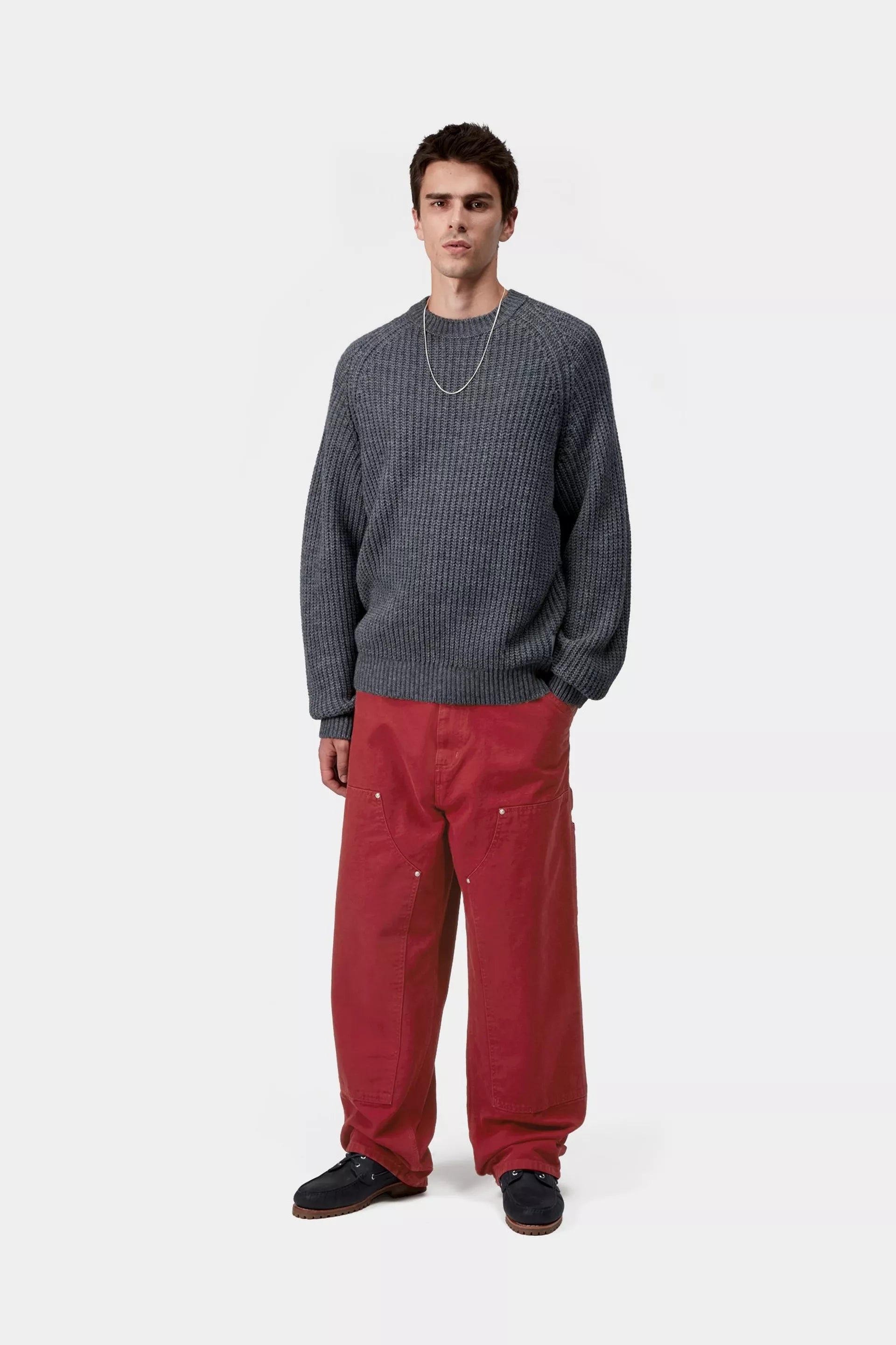 OG Double Knee Pant Scarlet , Stone washed