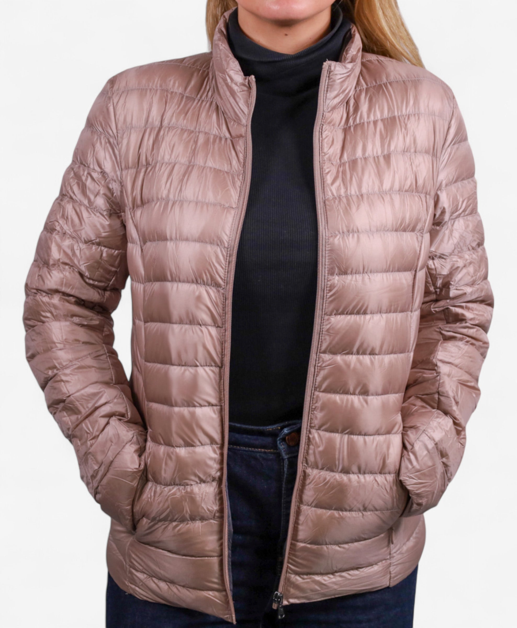 Women Parka Long Sleeve (No Hood) With Bag - Shadow