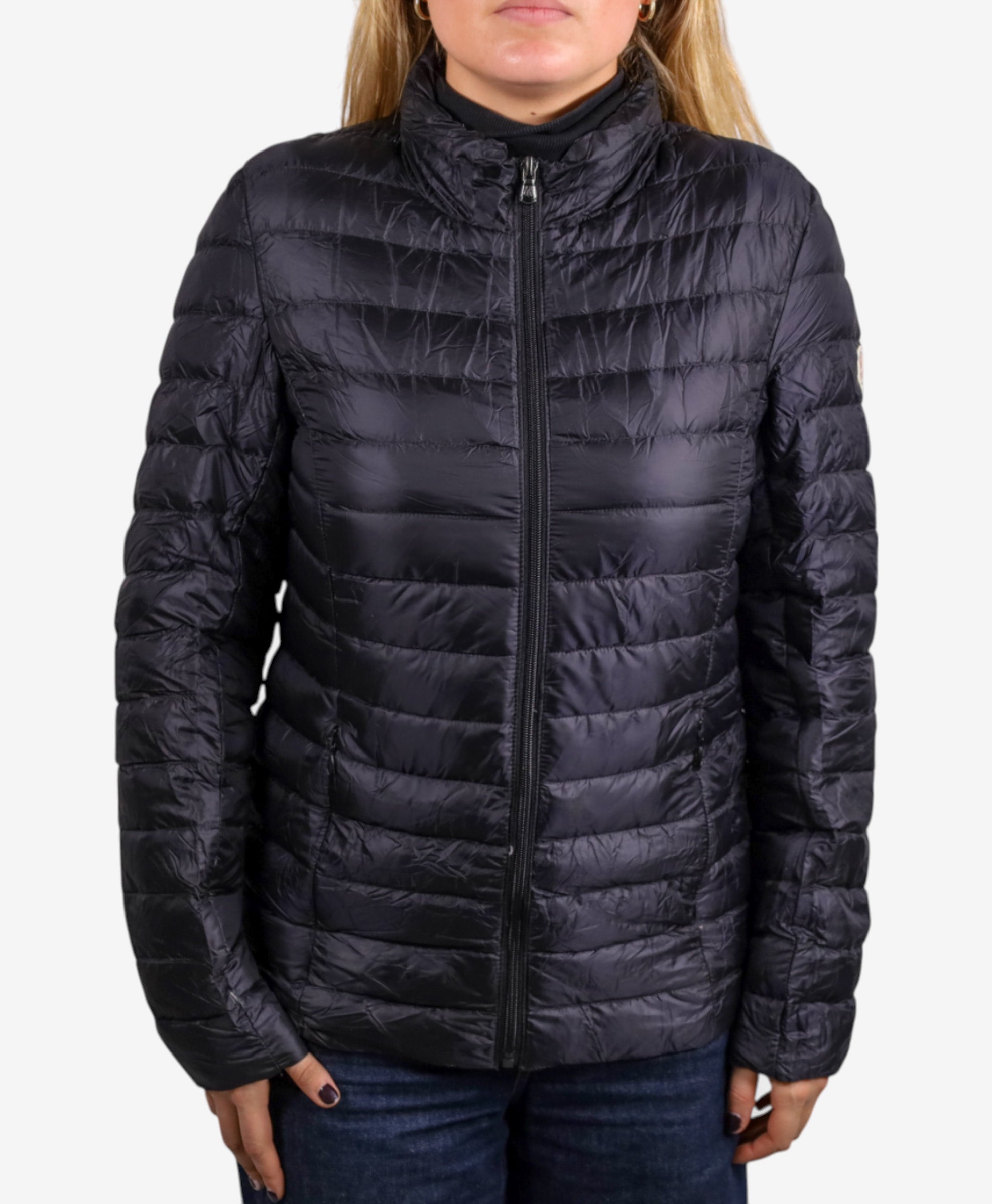 Women Parka Long Sleeve (No Hood) With Bag - Black