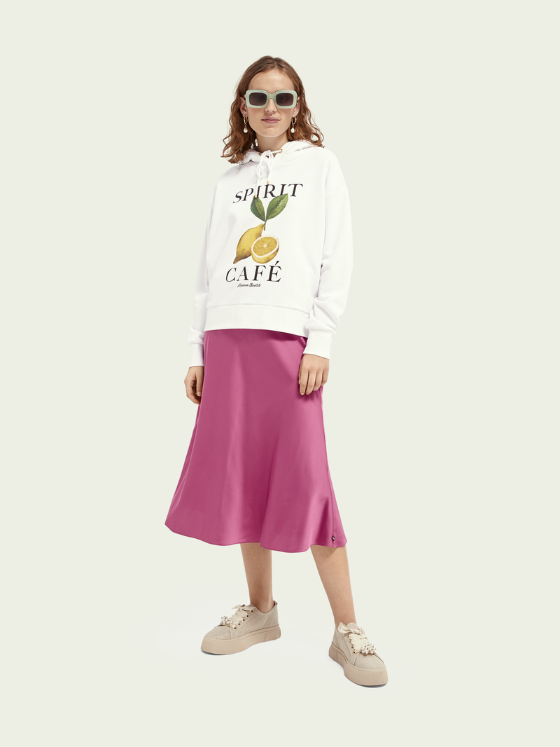 Polerón Hoodie Scotch and Soda Spirit Café Print - Blanco