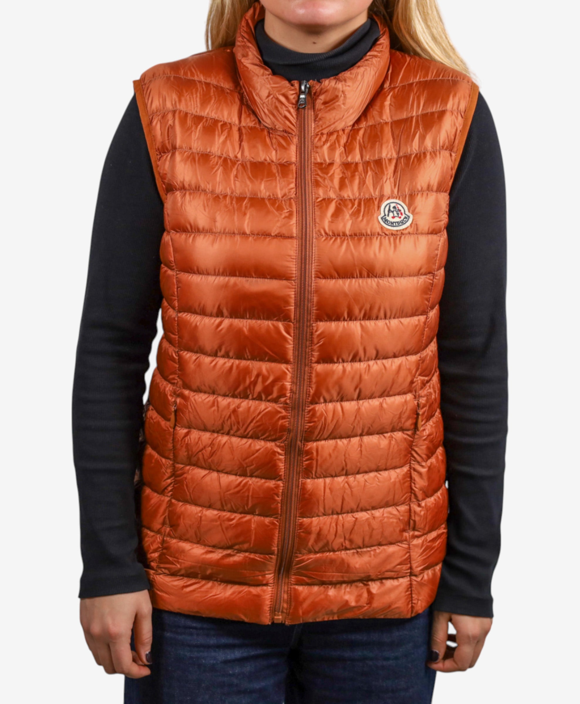 Women Vest Parka (No Hood) With Bag - Camel