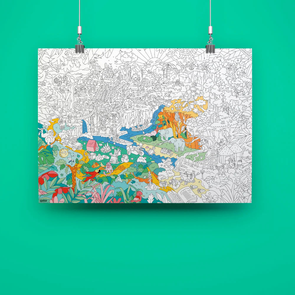Jungle Coloring Poster