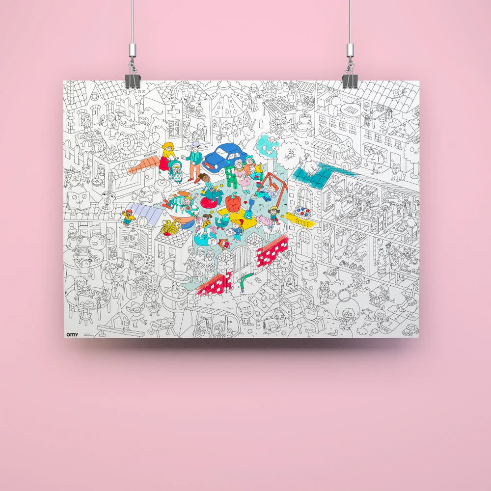 Kids Life Coloring Poster