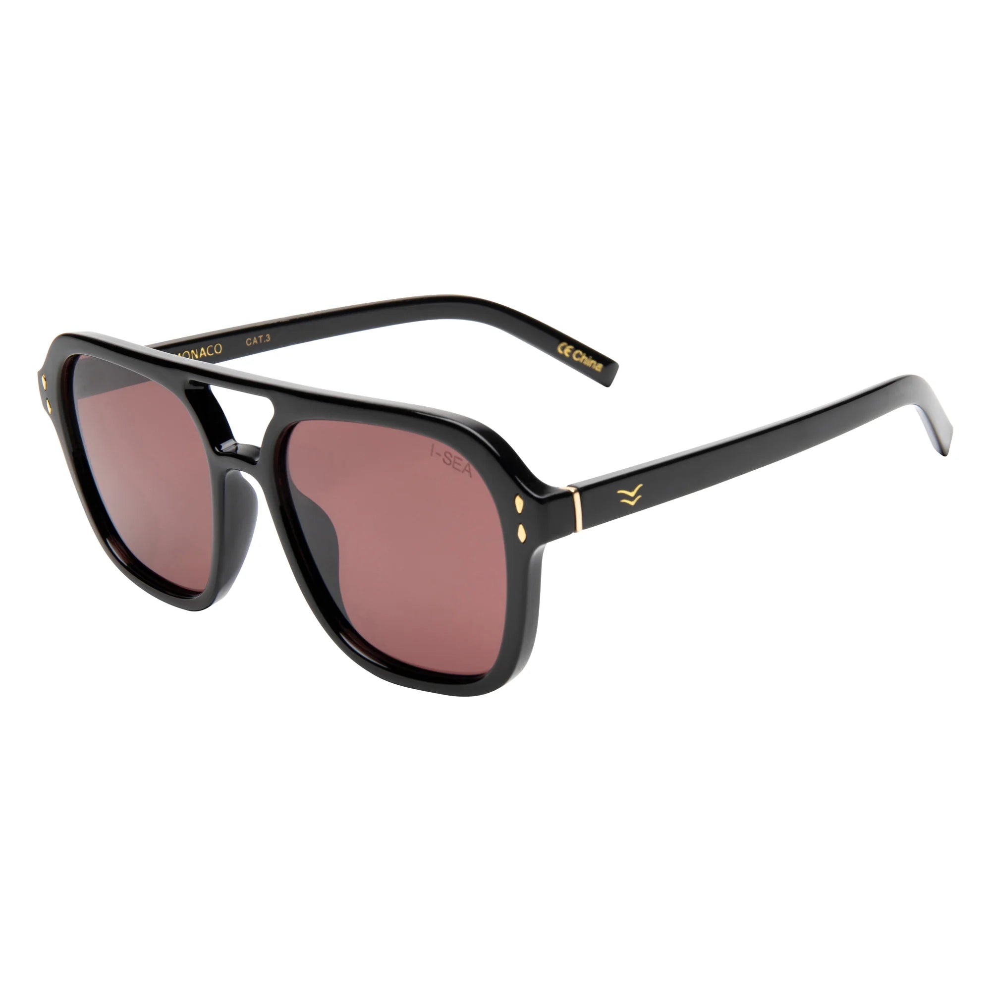 MONACO BLACK / PLUM POLARIZED LENS