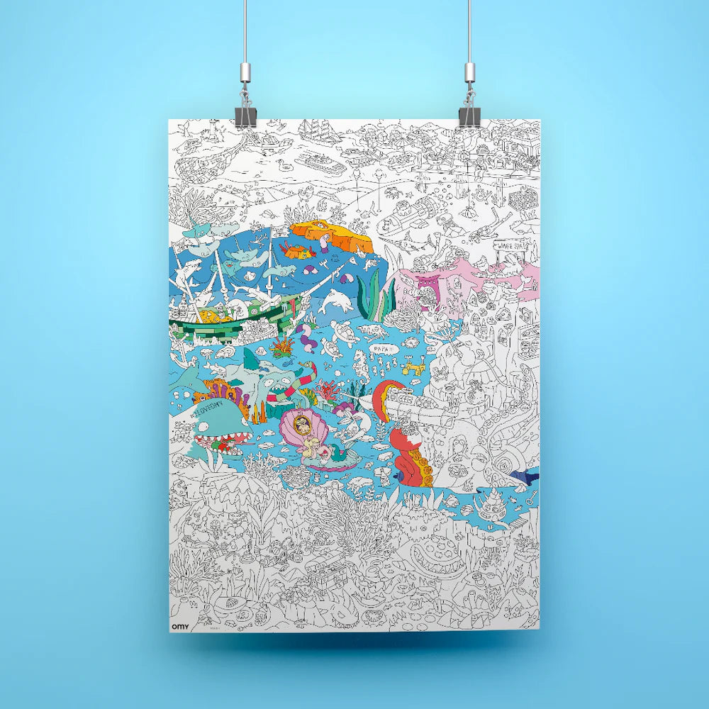 Ocean Coloring Poster