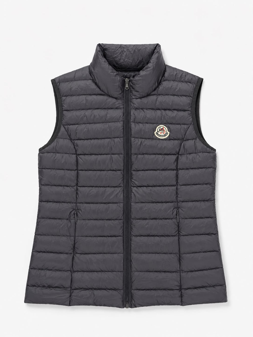 Women Vest Parka (No Hood) With Bag - Gray