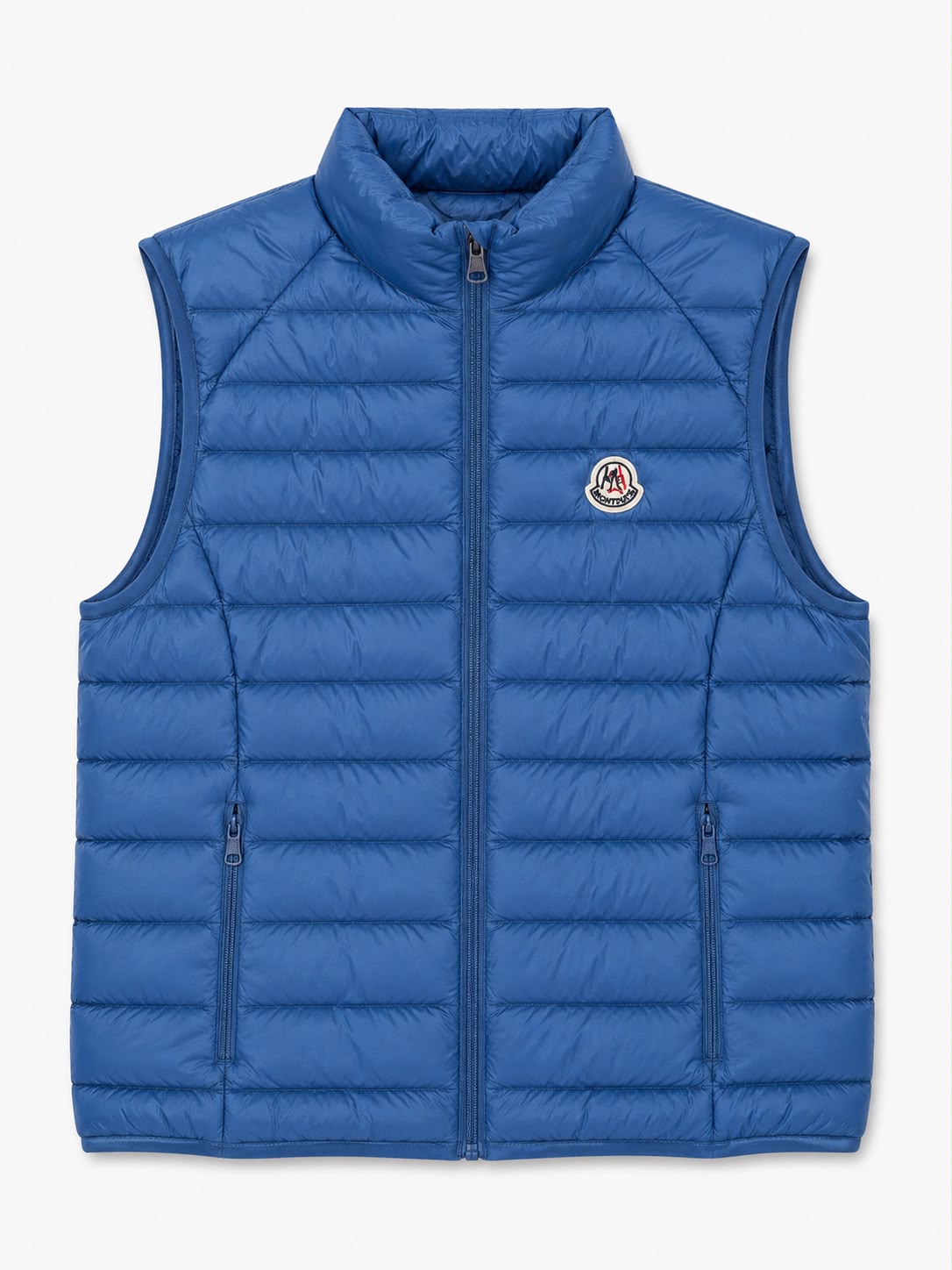 Men Vest Parka (No Hood) With Bag - Blue