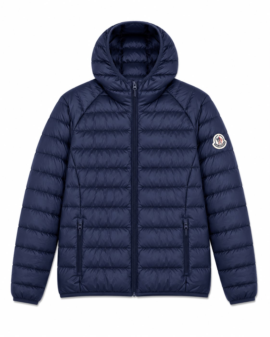 Men Parka Long Sleeve With Hood With Bag - Navy