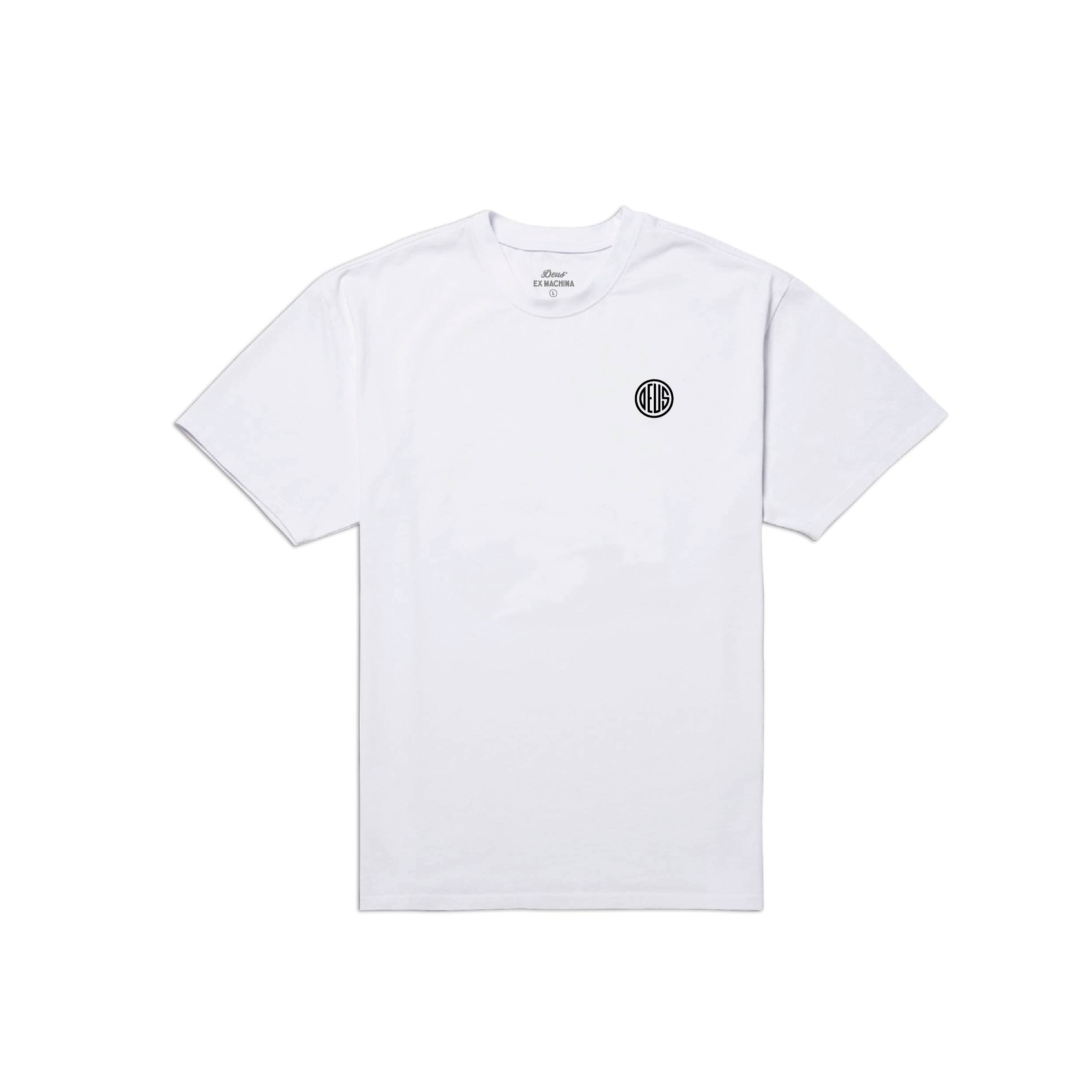 Deus round logo white tshirt