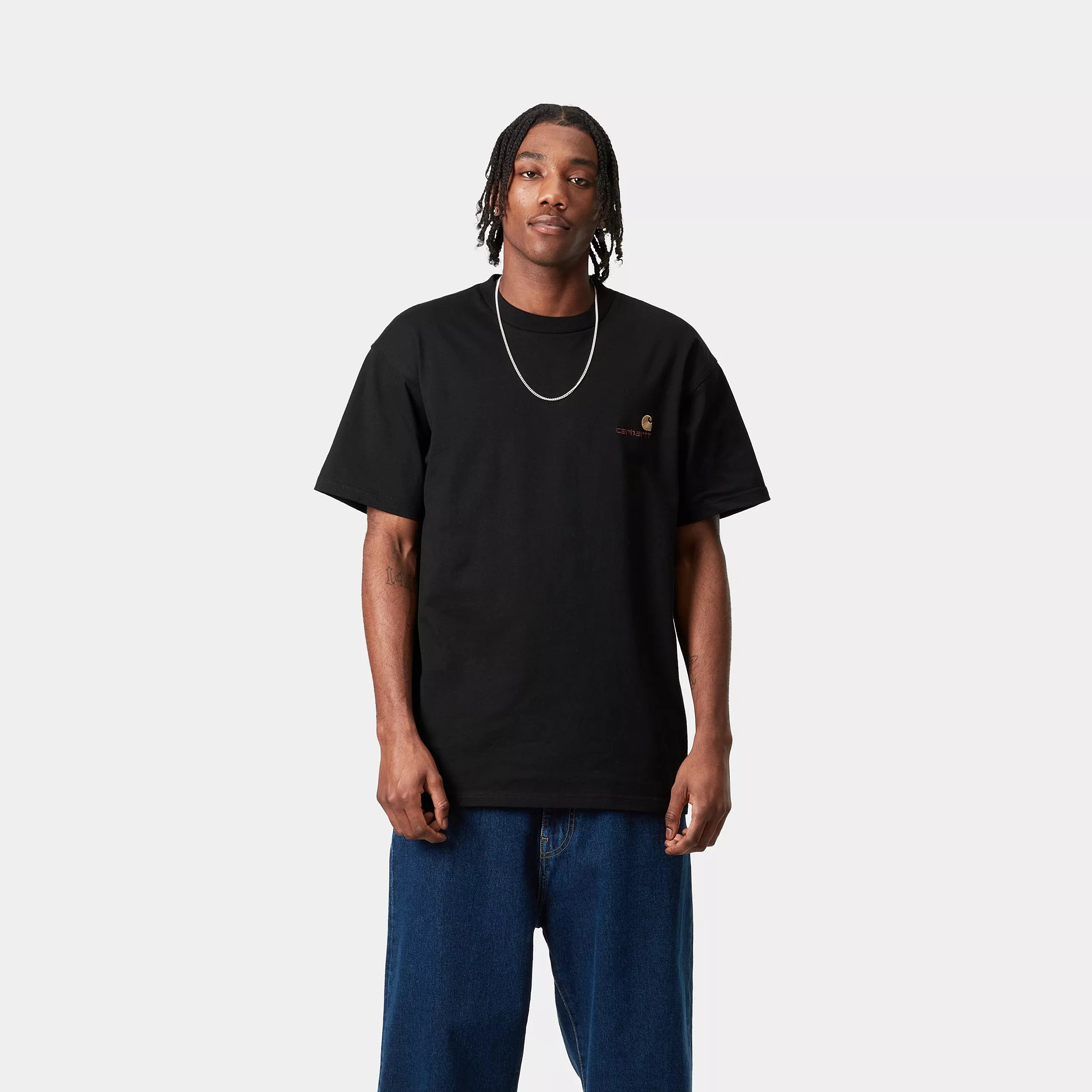 S/S American Script T-Shirt Black