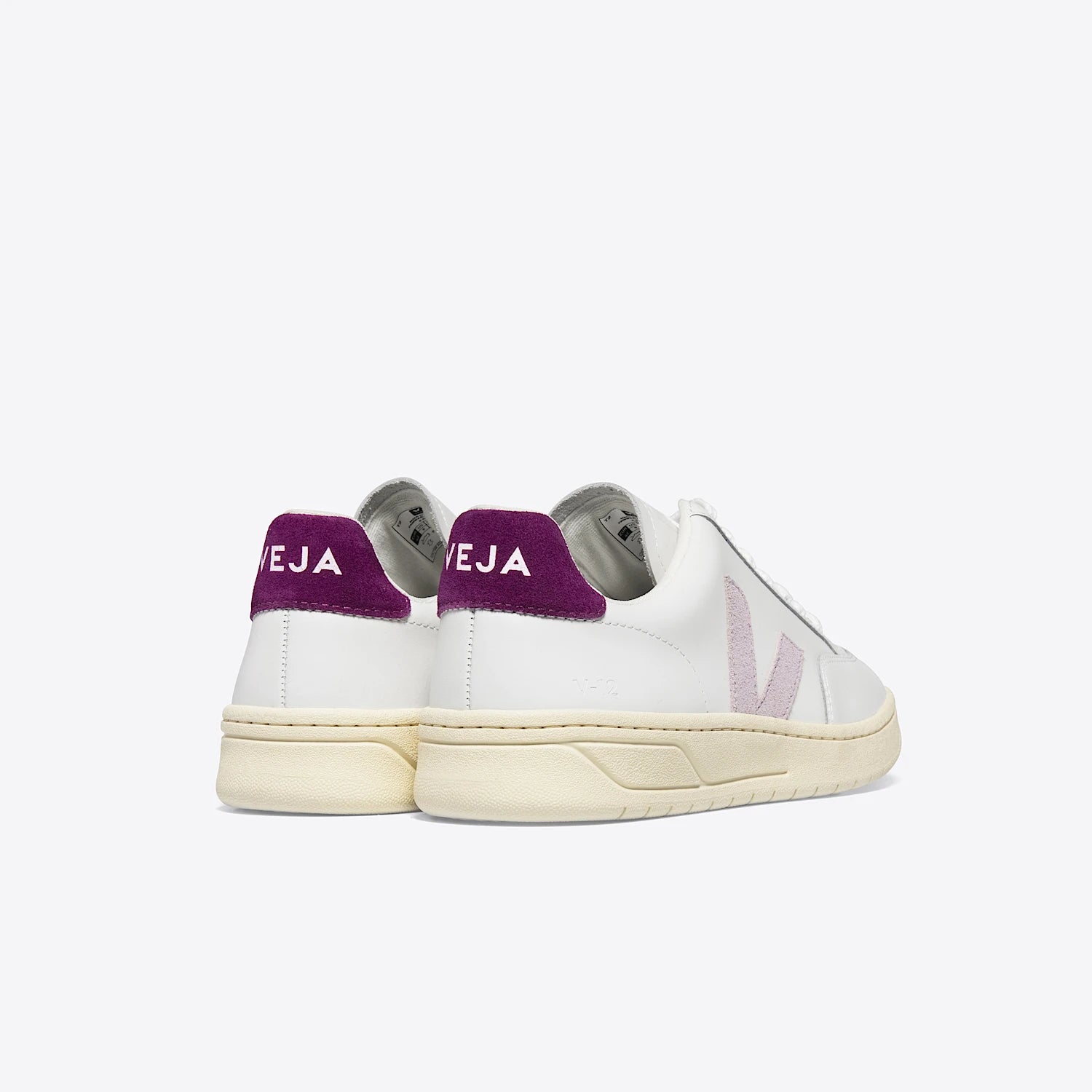 Zapatillas Veja V-12 Leather White Parme Magneta